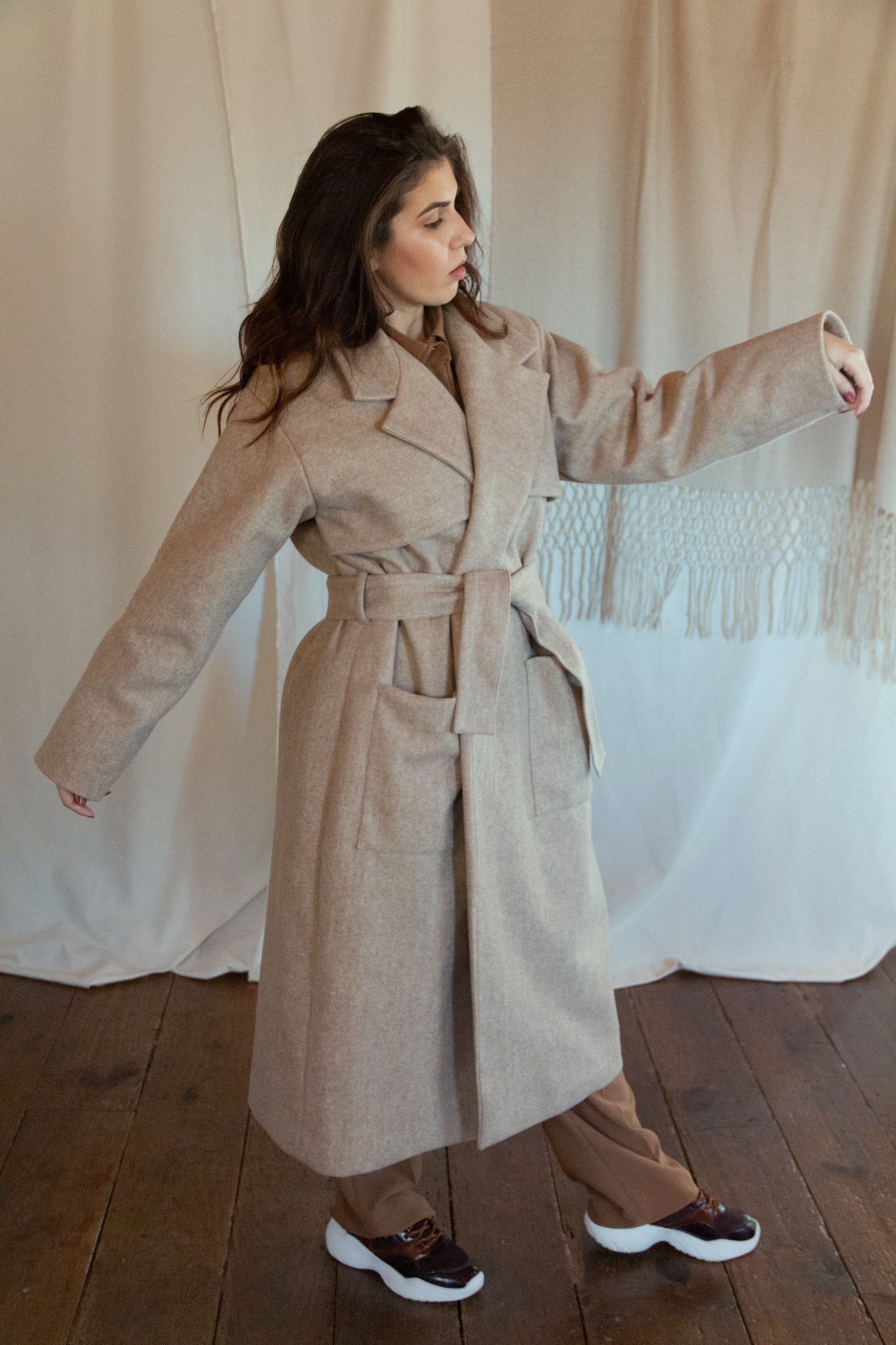 Sand Oversized Coat