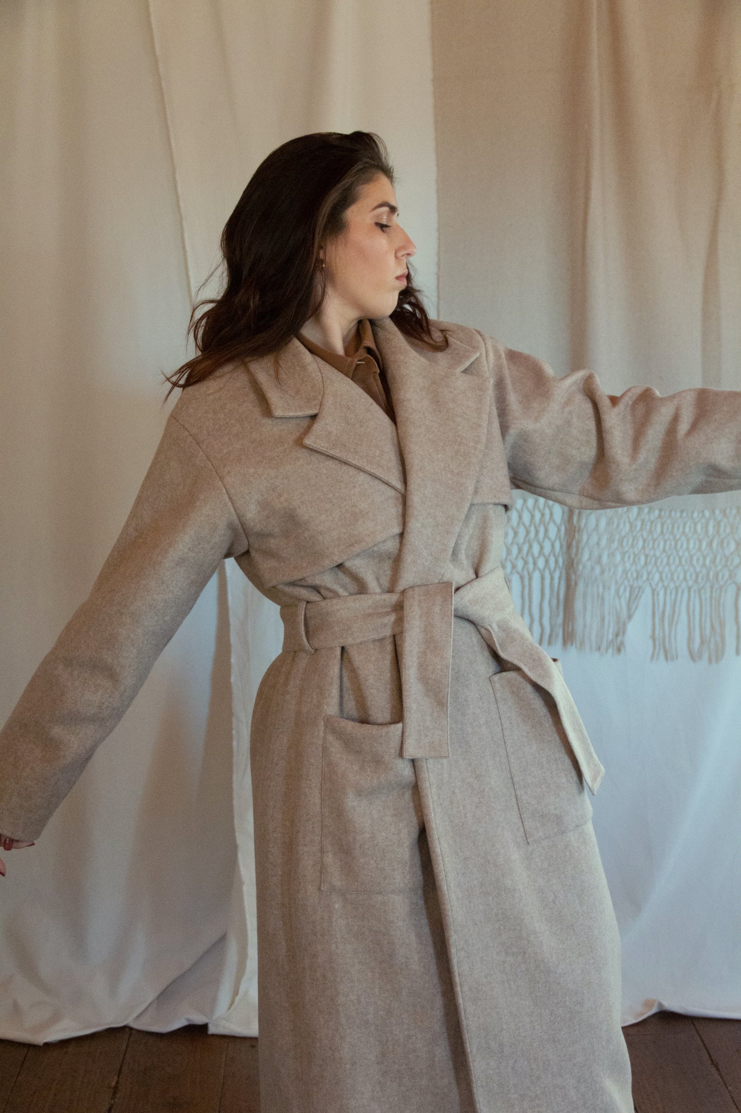 Sand Oversized Coat