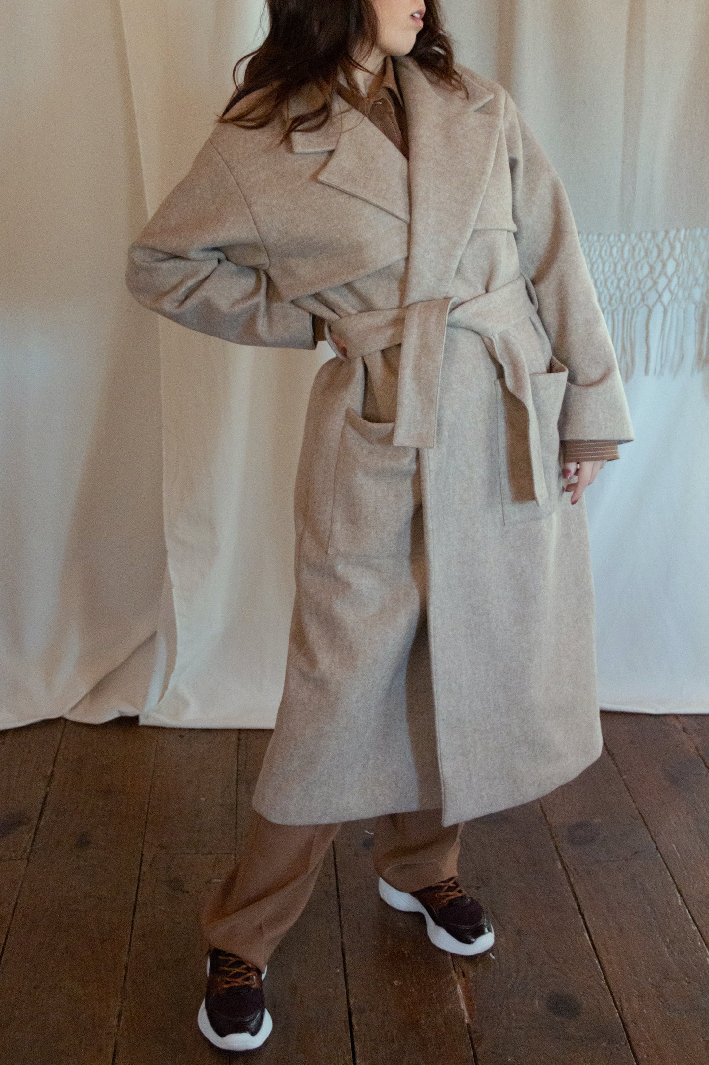 Sand Oversized Coat