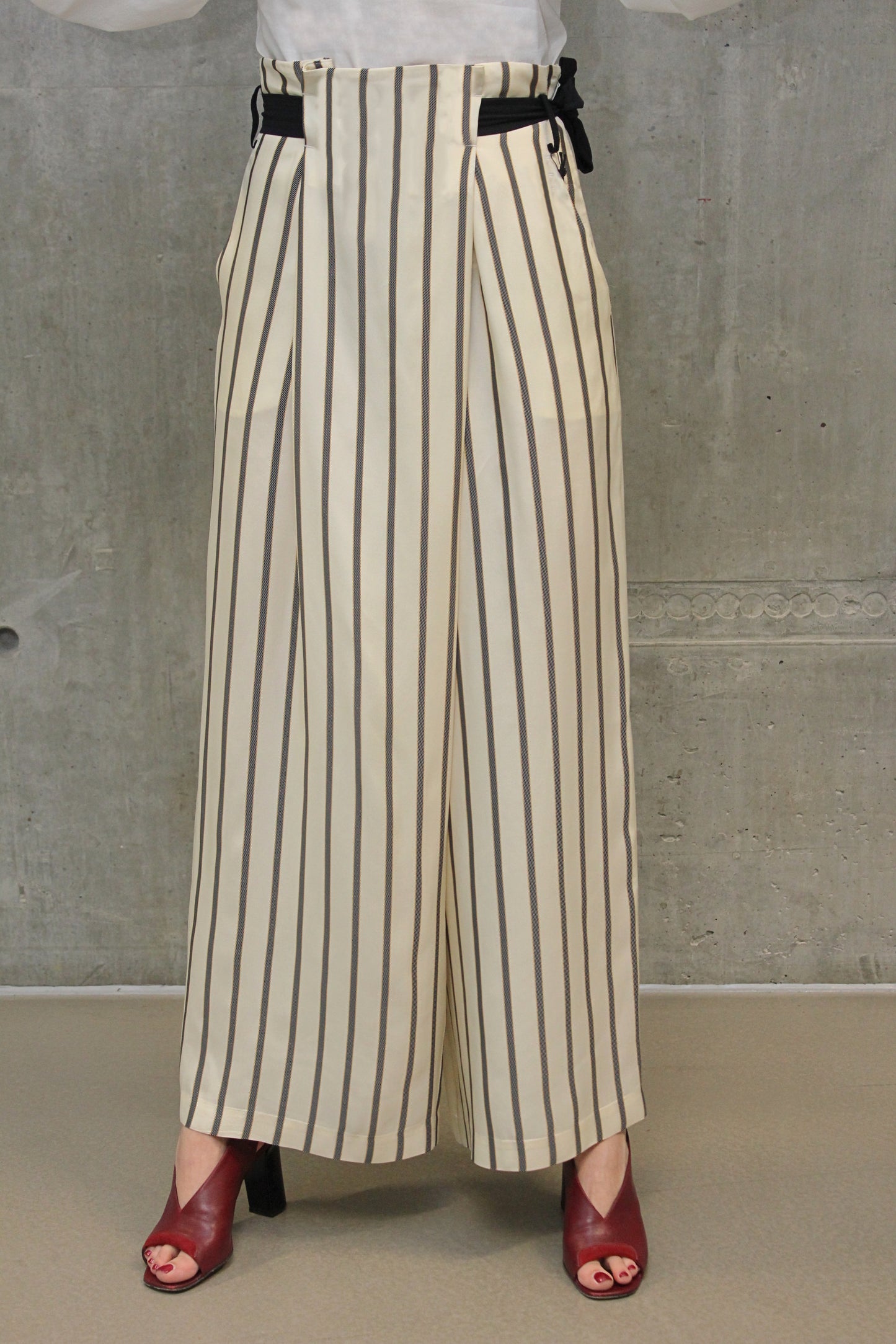 Passante Riga Striped Wide-Leg Trousers