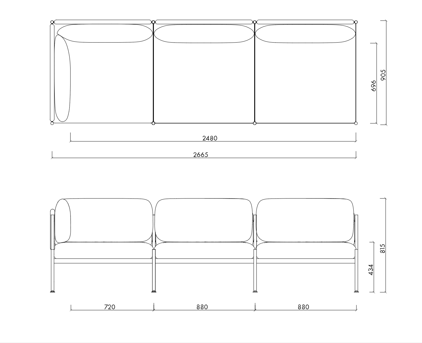 Toom Modular Sofa 3-Seater