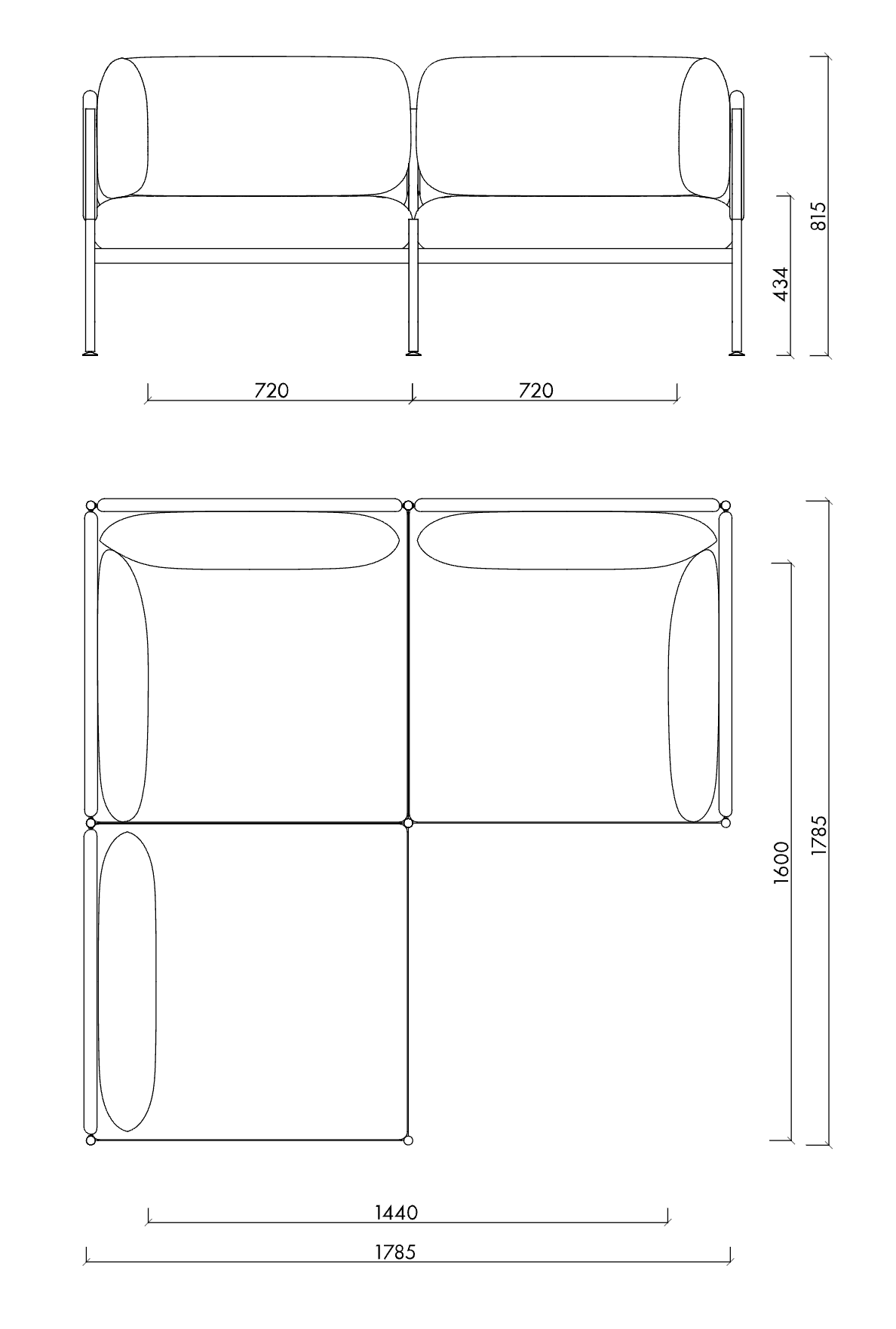Toom Modular Sofa 3-Seater