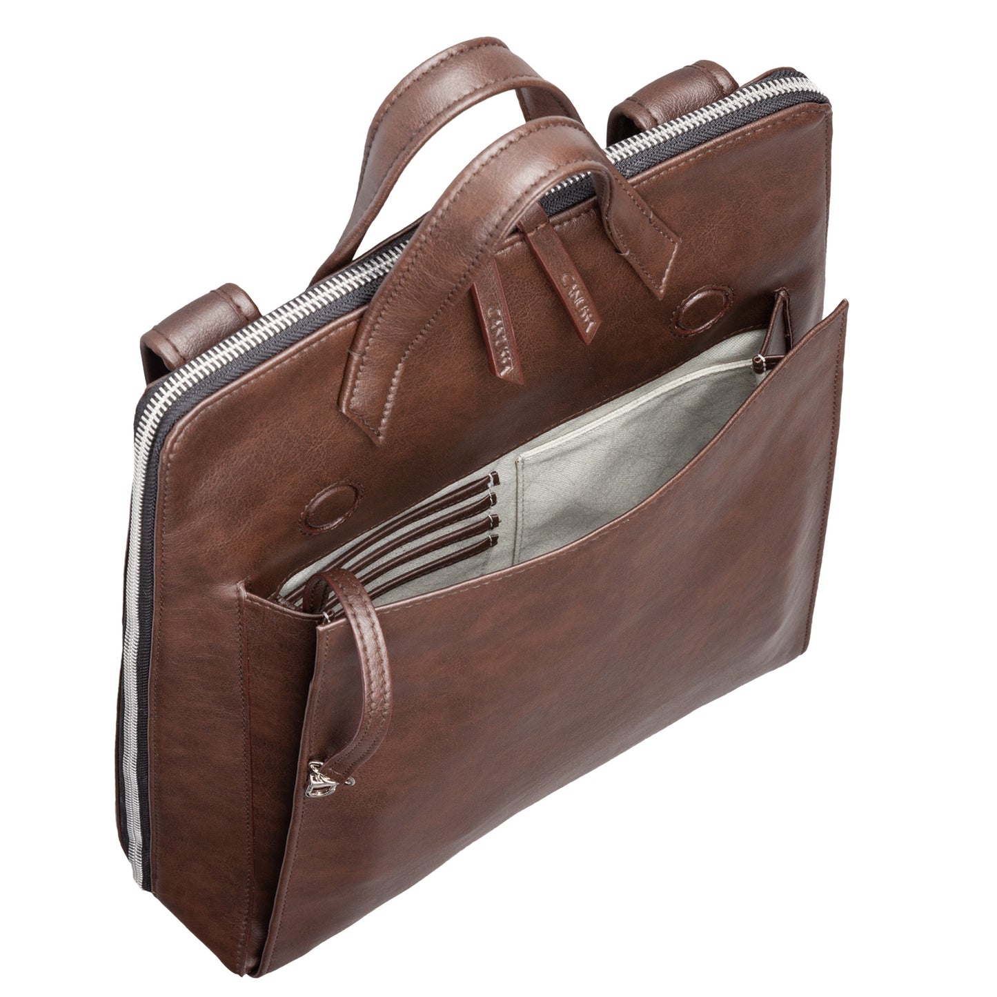 Vegan Laptop Backpack Brown