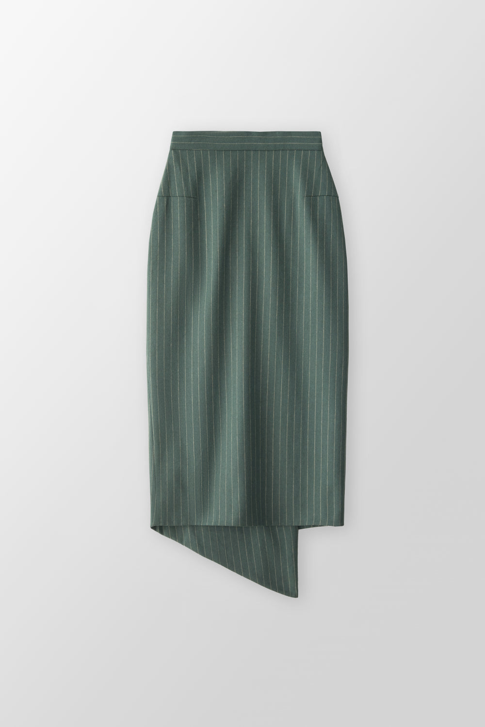 Striped Wool Pencil Skirt