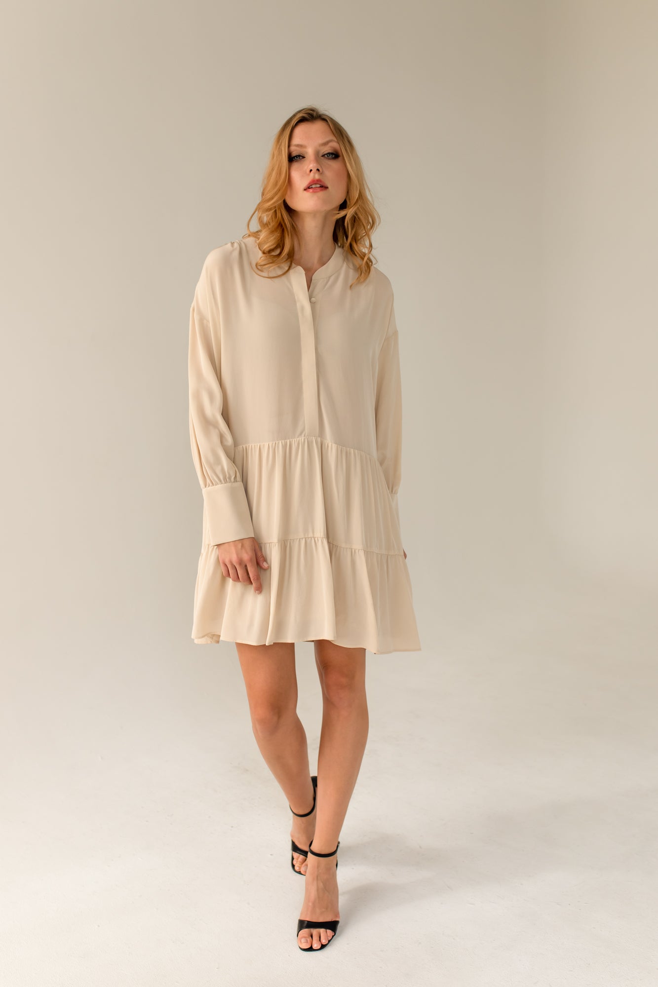 Light Beige Silk Dress
