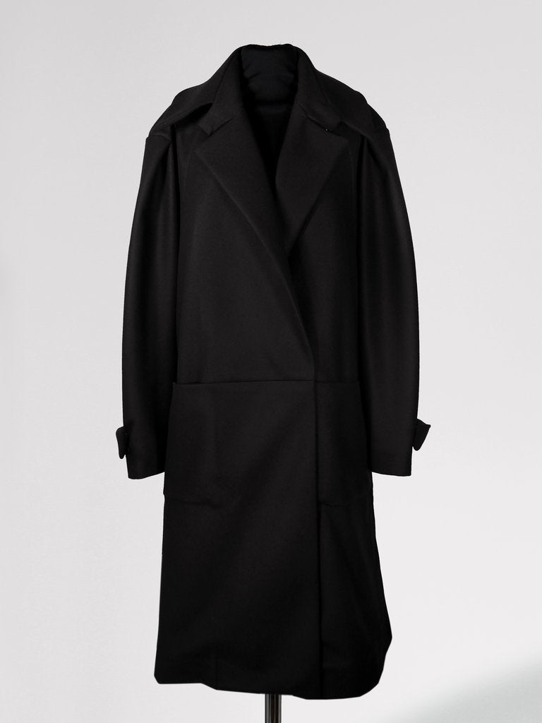 Unisex Origami Triangle Shoulder Wool Coat
