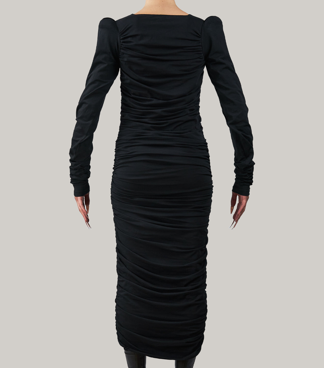 "Bio-Nyx" Draped Organic Cotton Dress