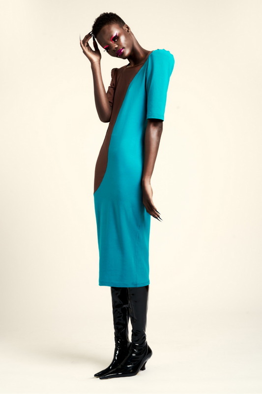 "Bio-Plutonia" Organic Cotton Sheath Dress