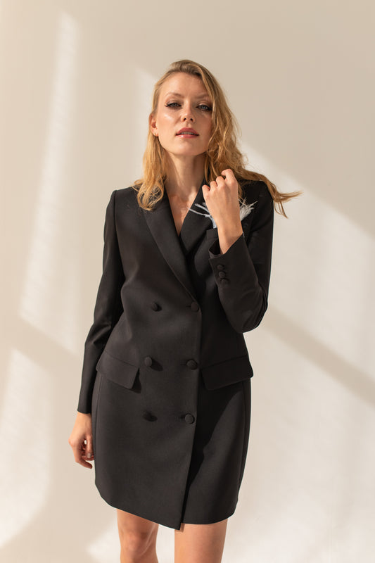 black blazer dress