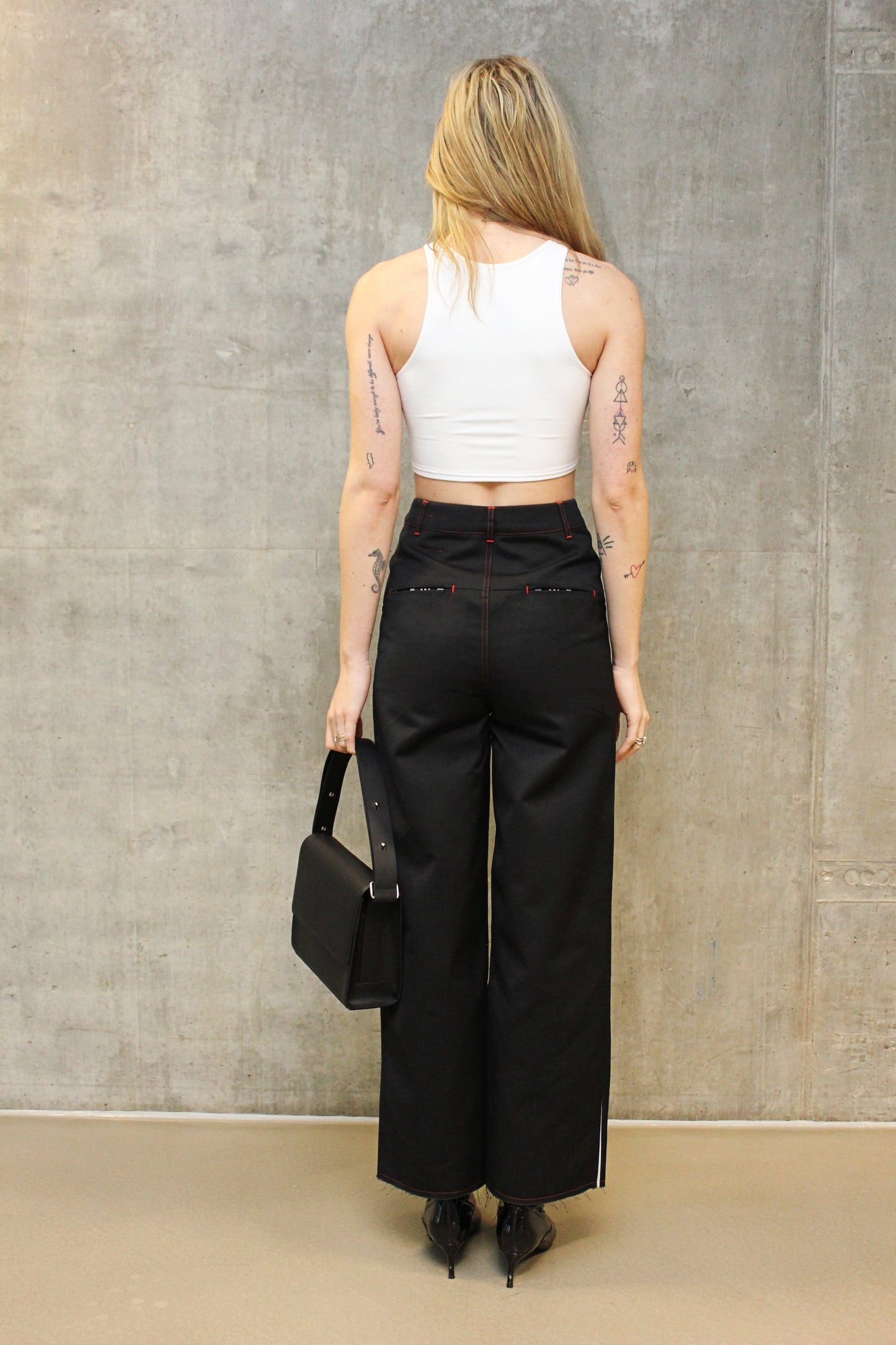Black Panel Pants