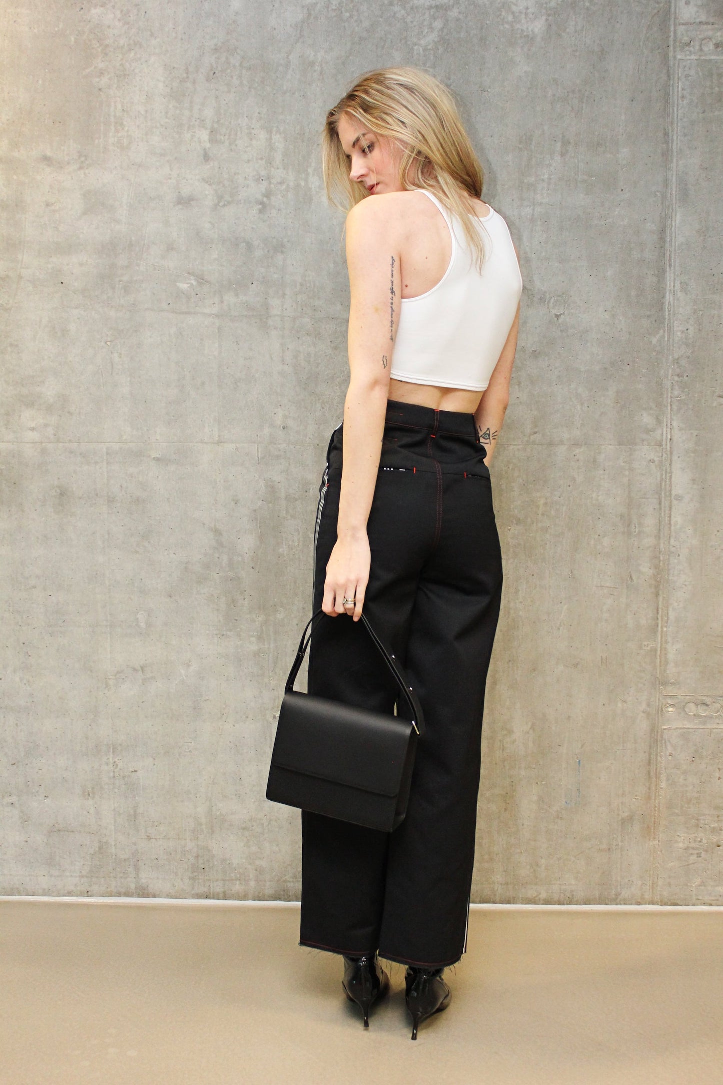 Black Panel Pants