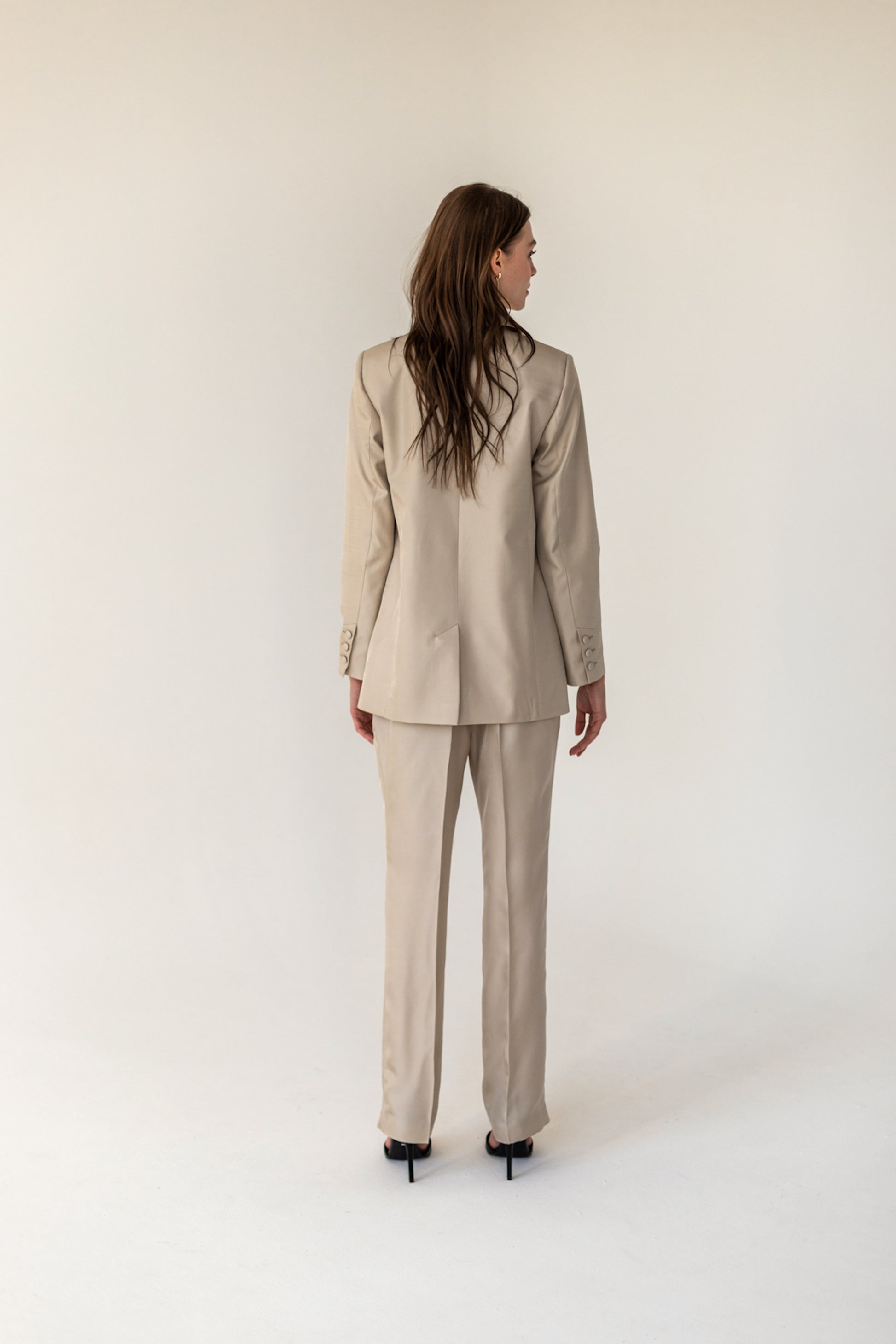 Champagne Silk Pants