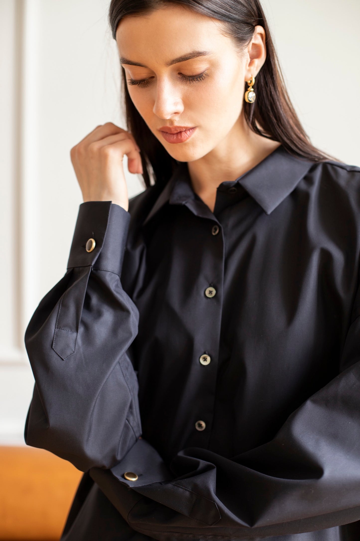 Classic Oversize Black Shirt