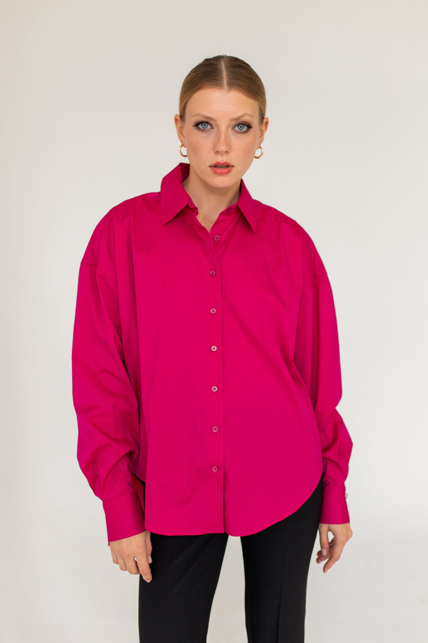 Classic Oversized Fuchsia Shirt