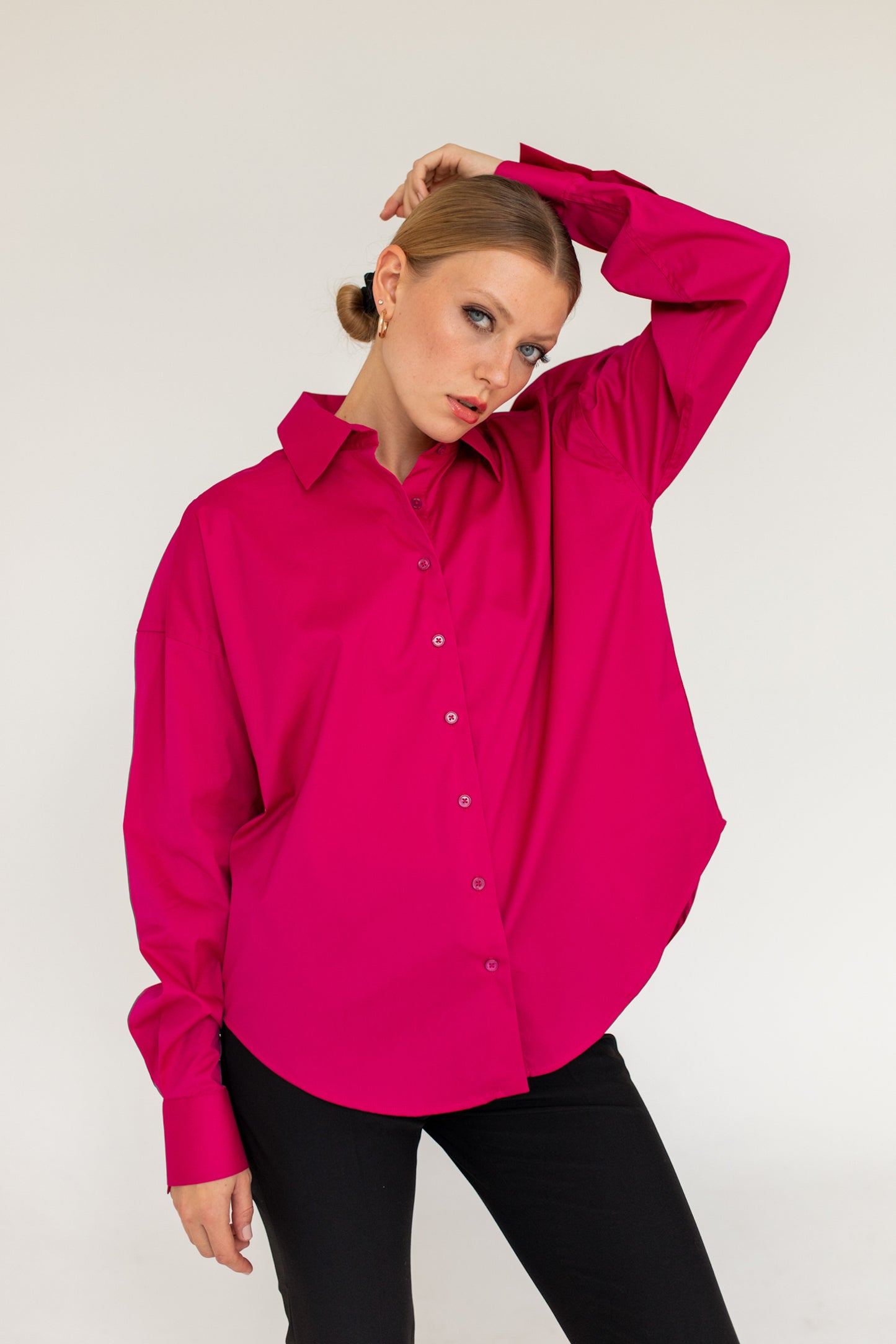 Classic Oversized Fuchsia Shirt