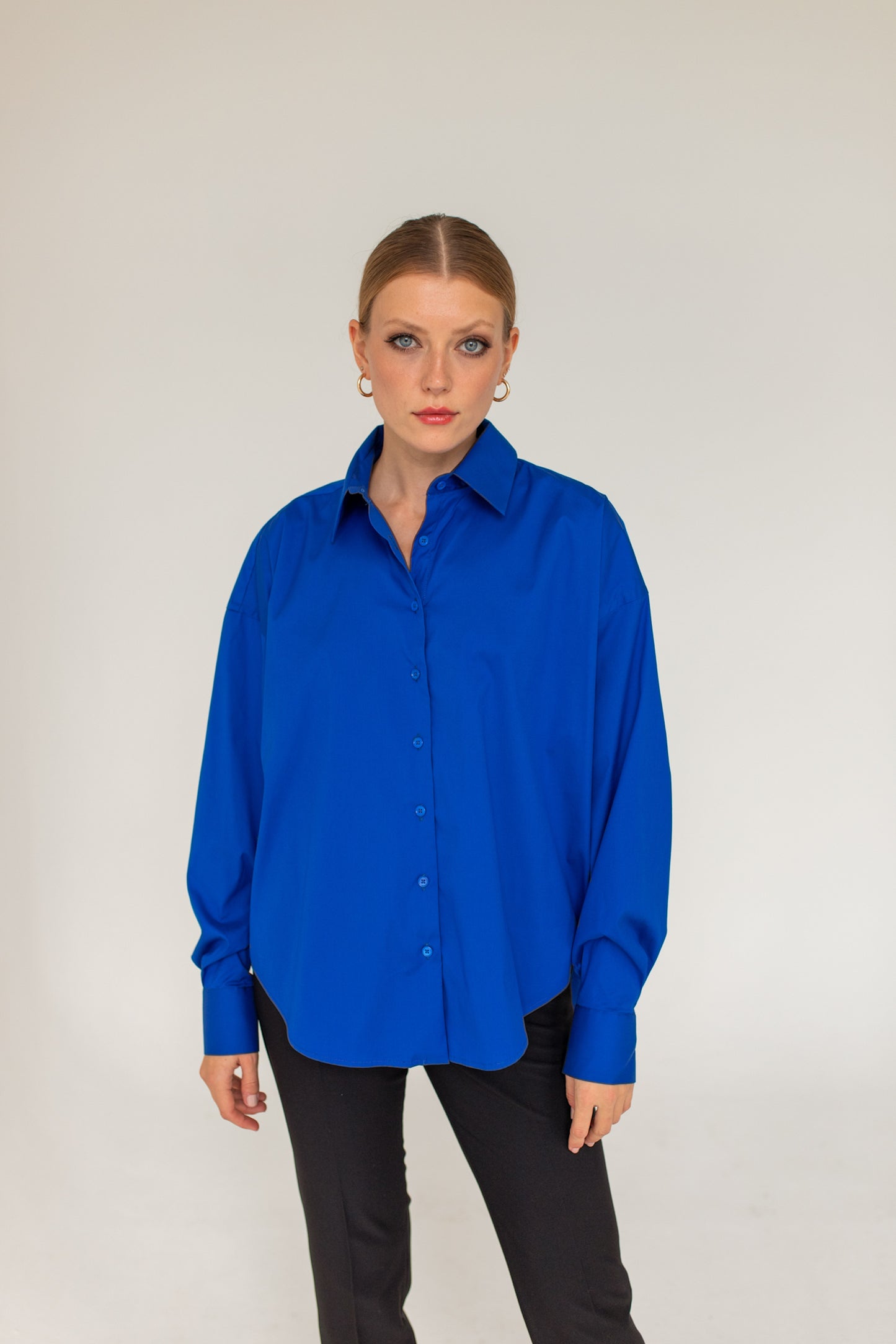 Classic Oversized Sapphire Shirt