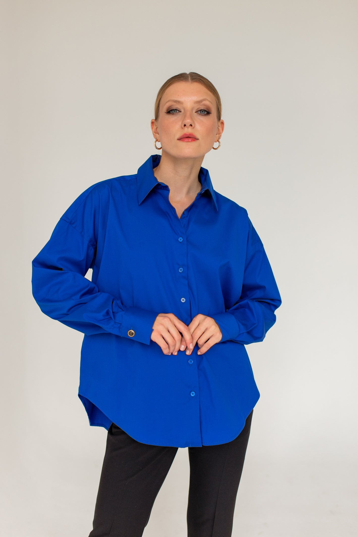 Classic Oversized Sapphire Shirt