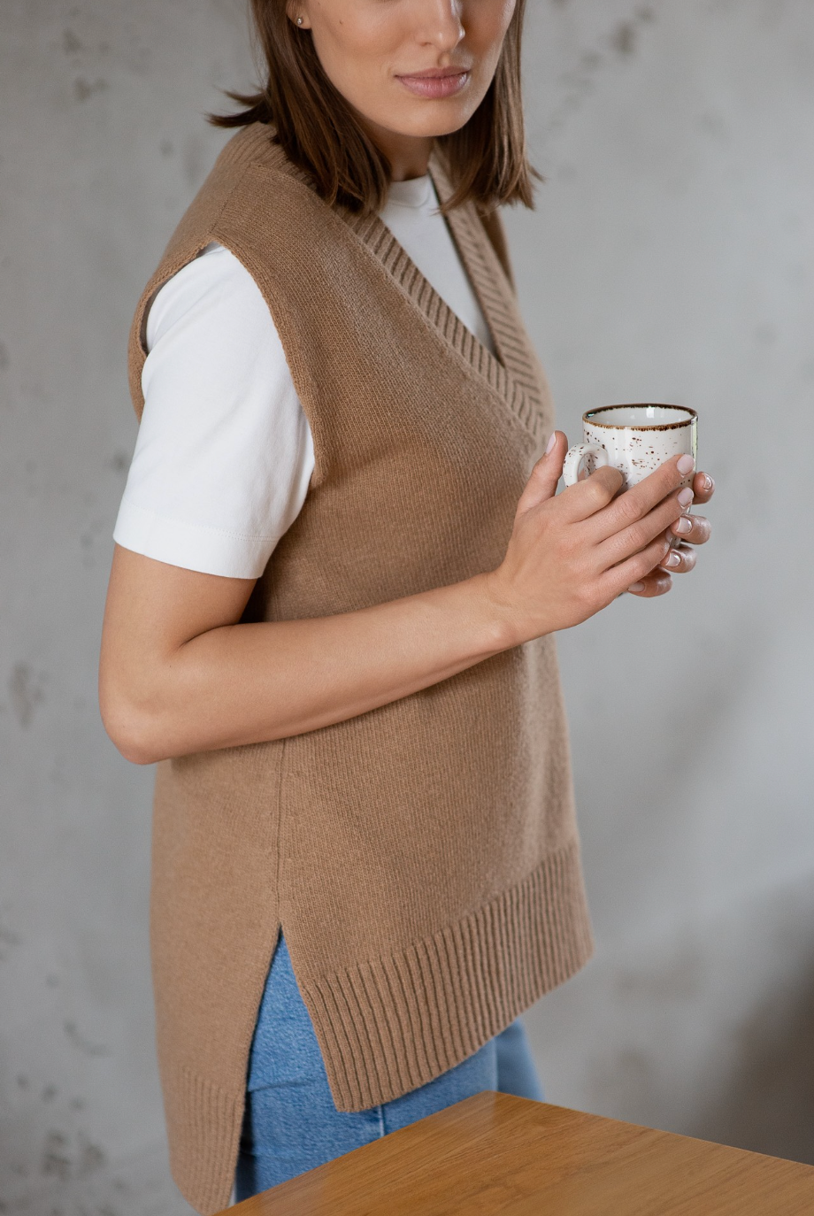 Classic Oversized Wool Vest