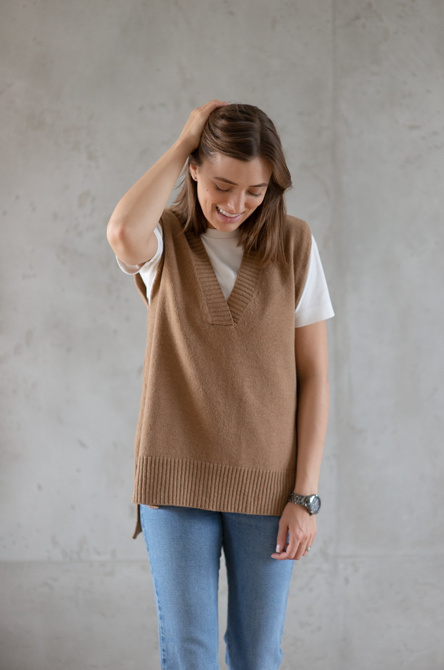Classic Oversized Wool Vest