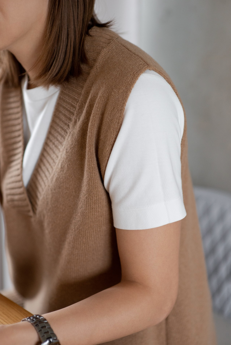 Classic Oversized Wool Vest