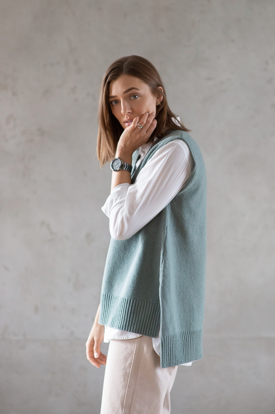 Classic Oversized Wool Vest
