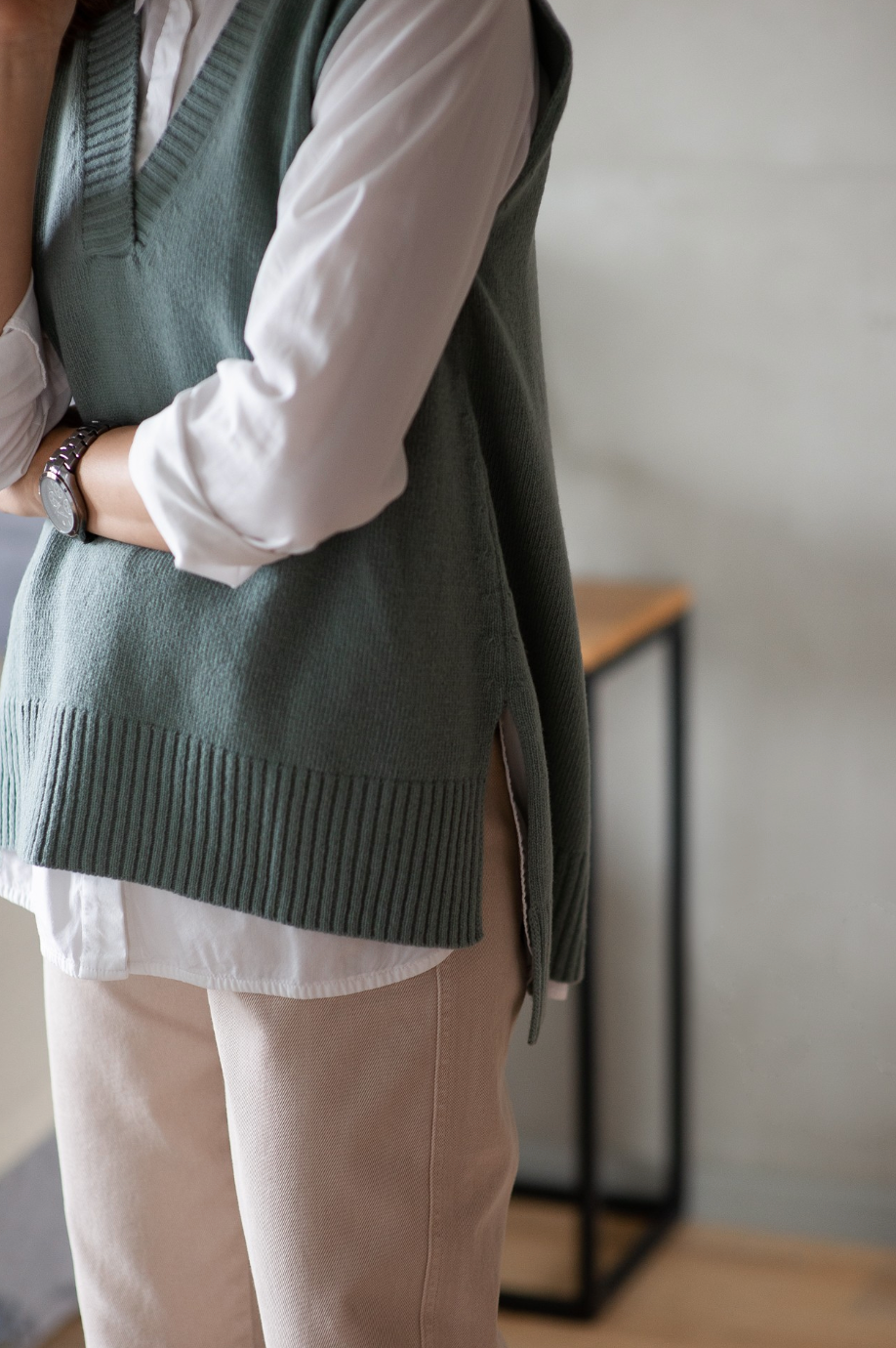 Classic Oversized Wool Vest