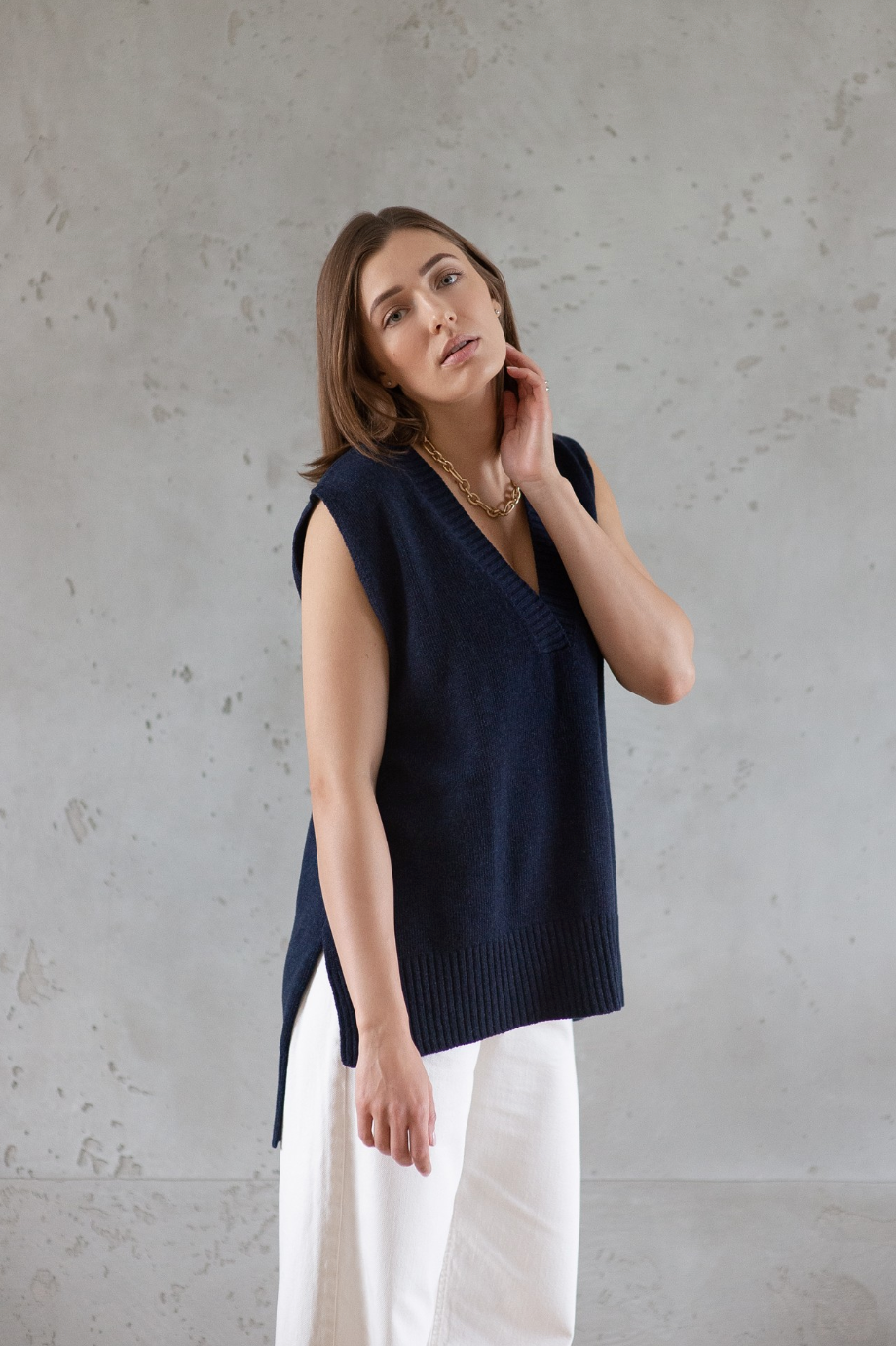 Classic Oversized Wool Vest