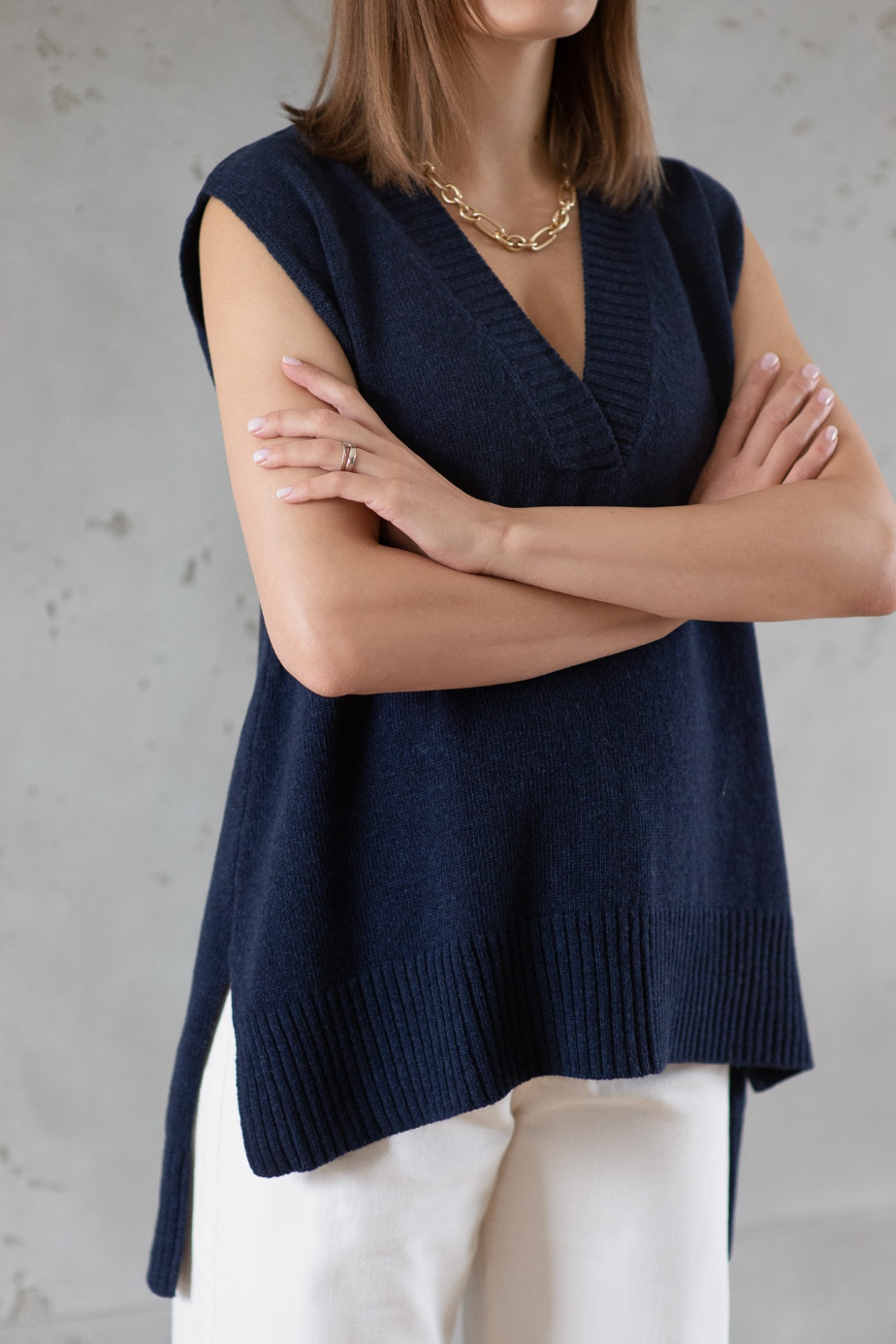 Classic Oversized Wool Vest