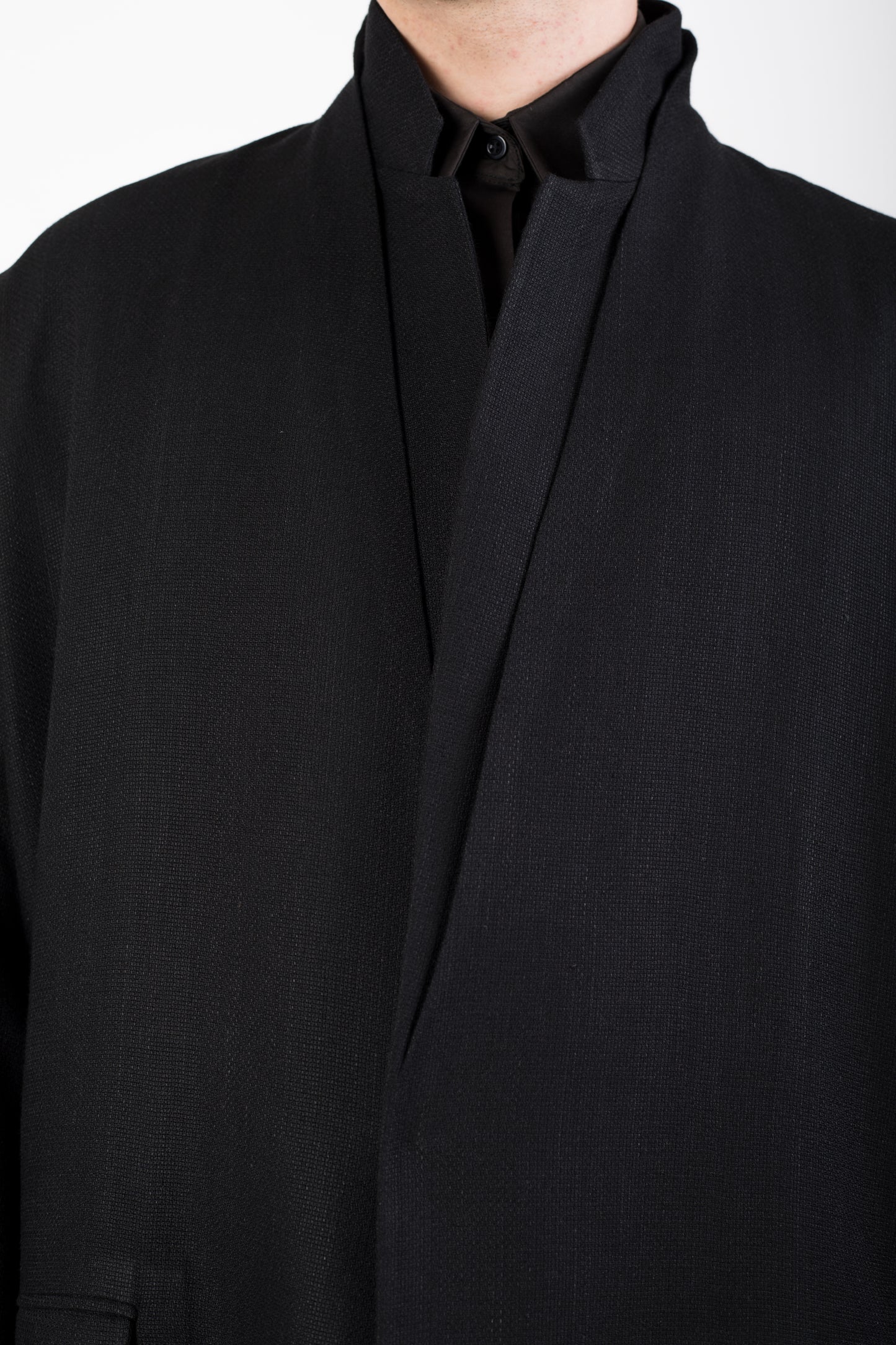 Double Collar Flax Coat Unisex
