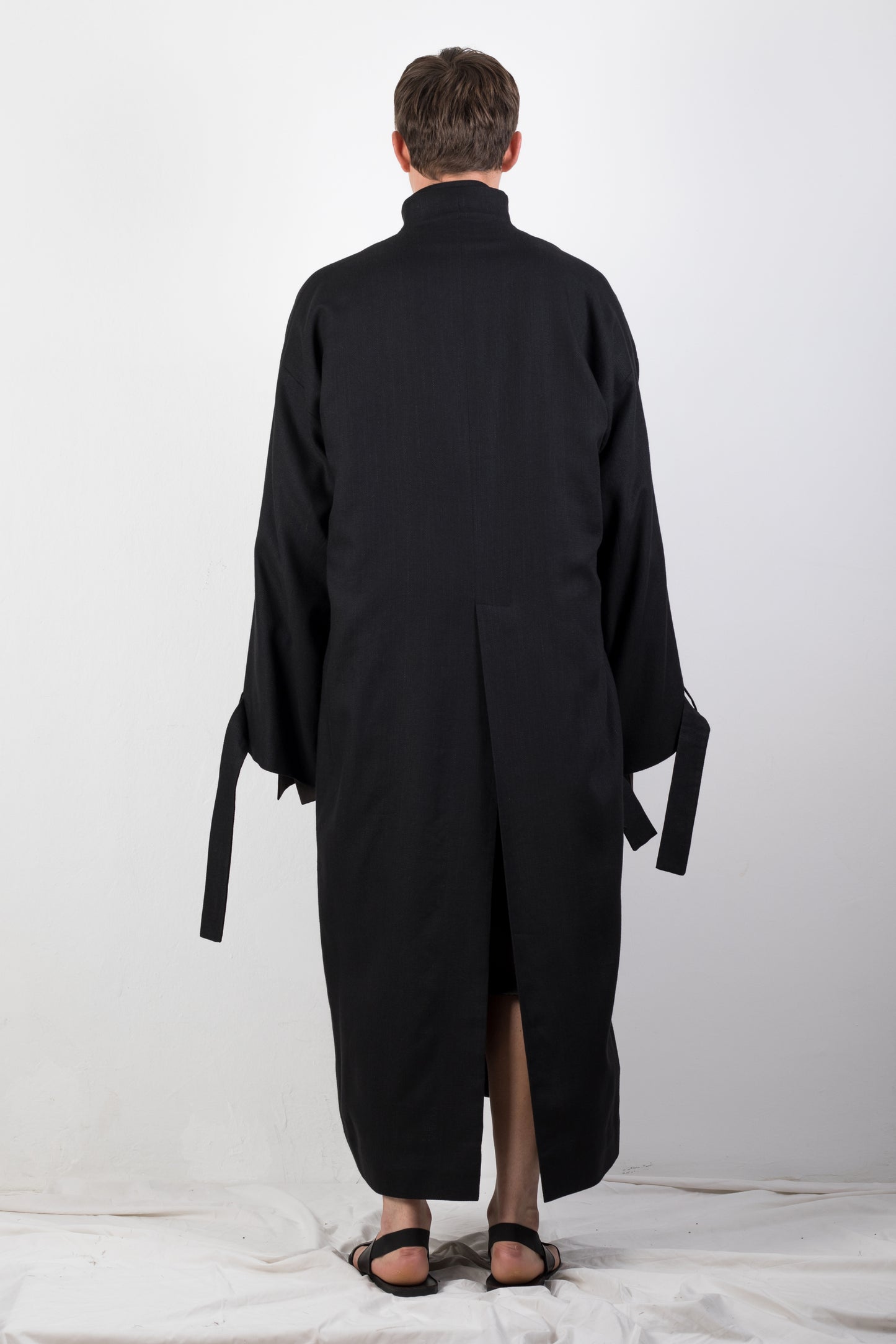 Double Collar Flax Coat Unisex