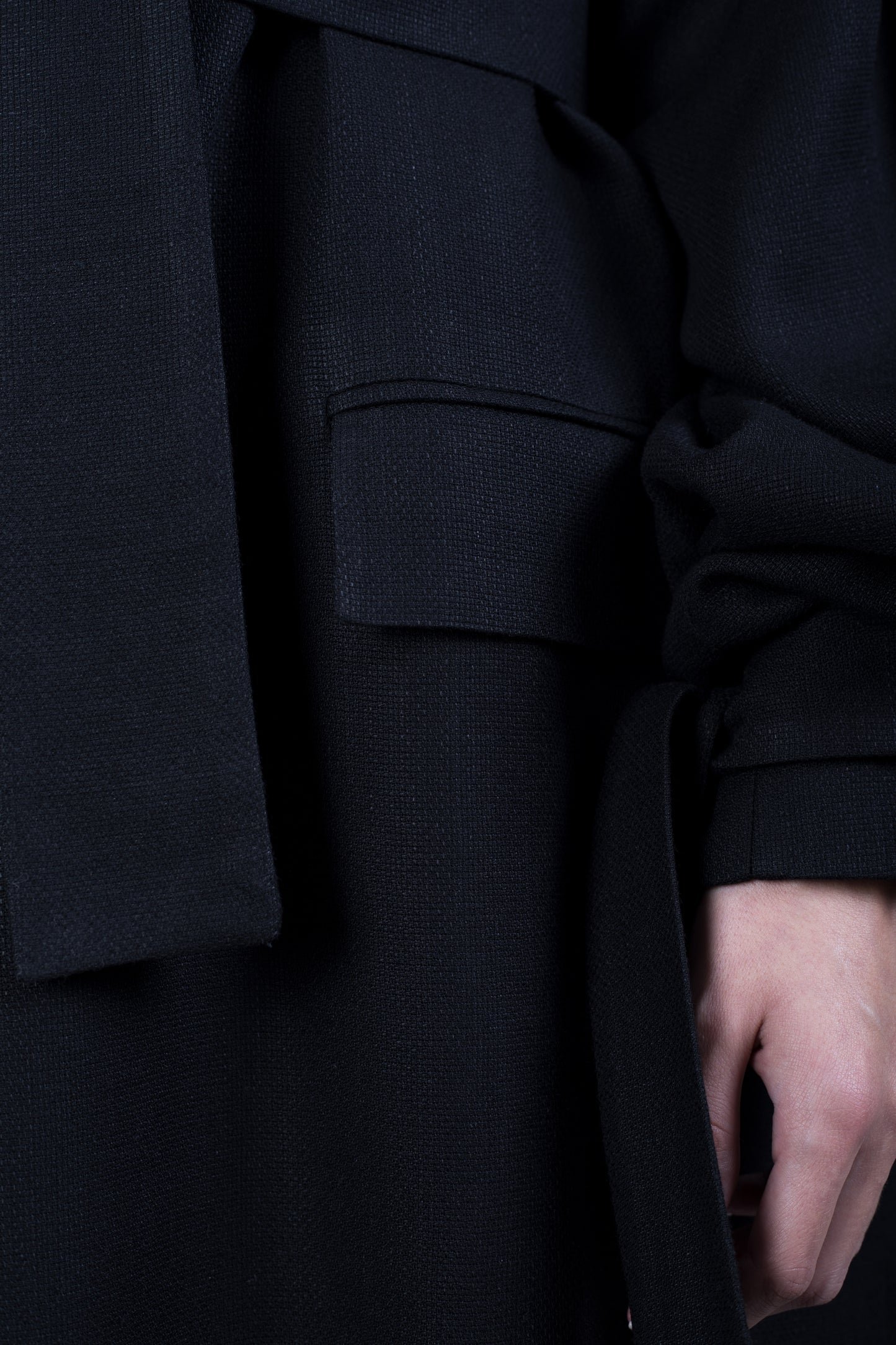 Double Collar Flax Coat Unisex