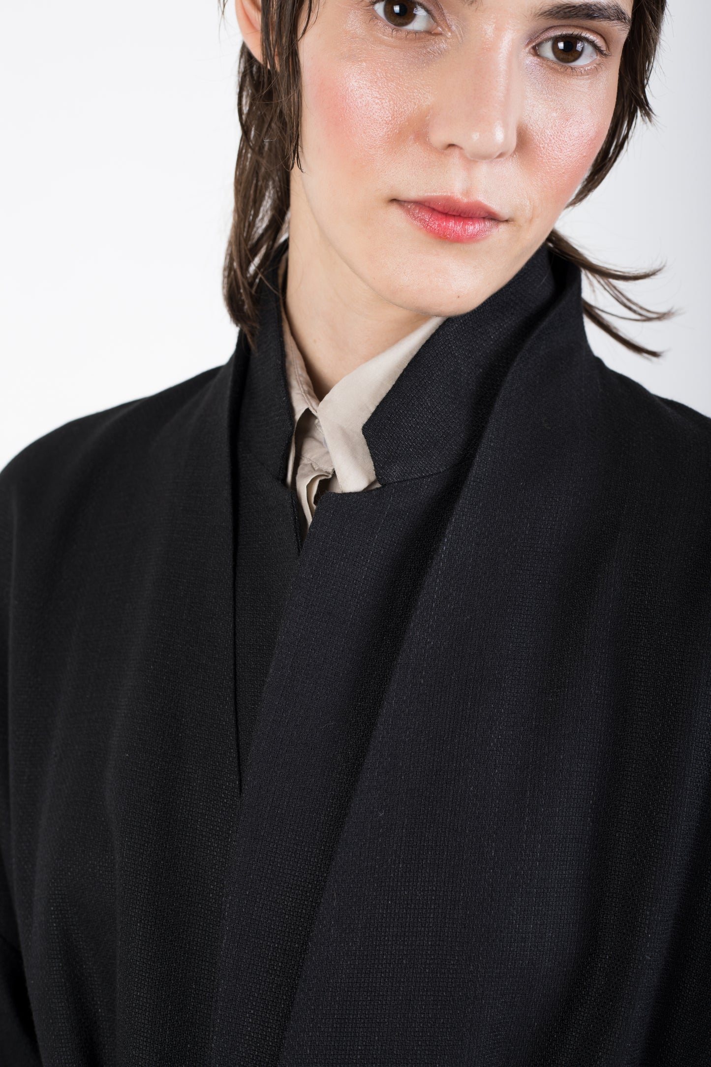 Double Collar Flax Coat Unisex