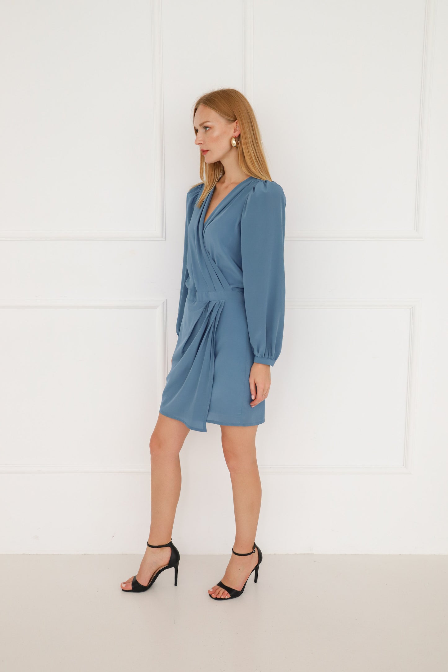 Blue Silk Dress