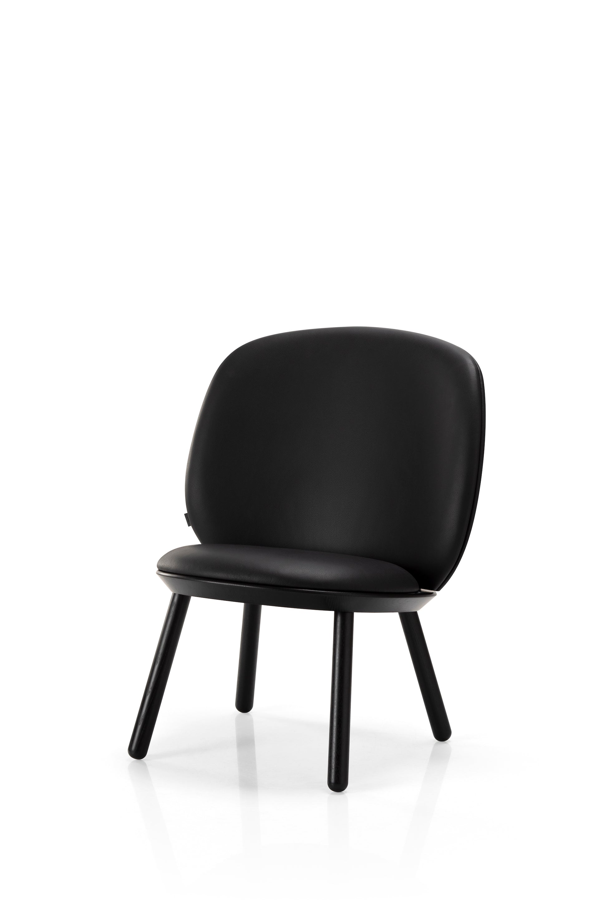 Naïve Low Chair Black Leather