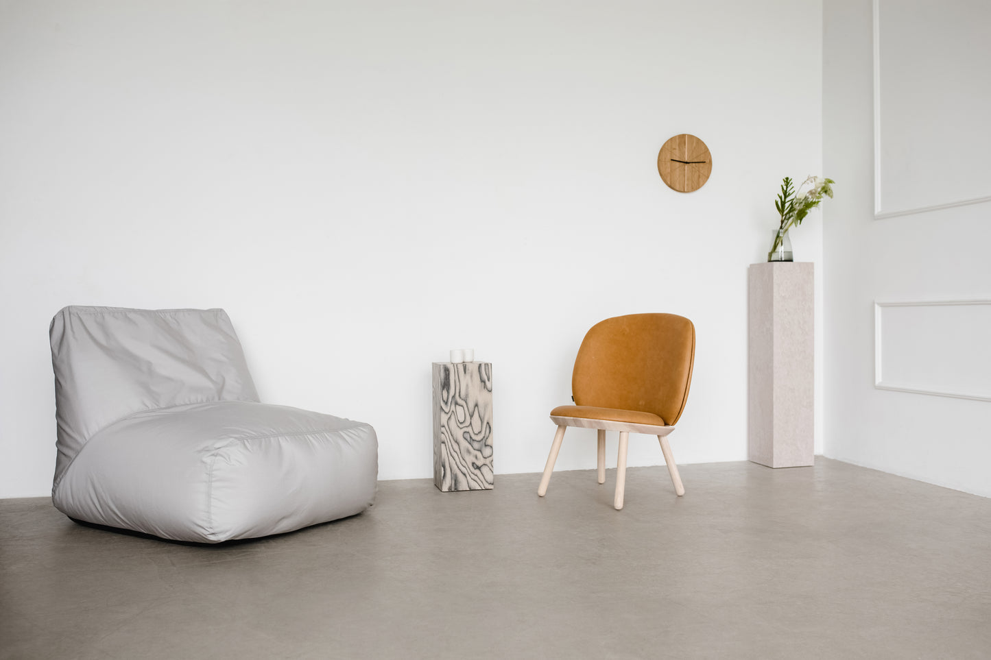 Naïve Low Chair - Hulst Dark Brown Leather