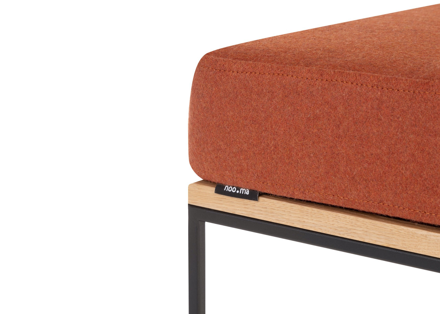 Feo Pouf Wool - Terracotta