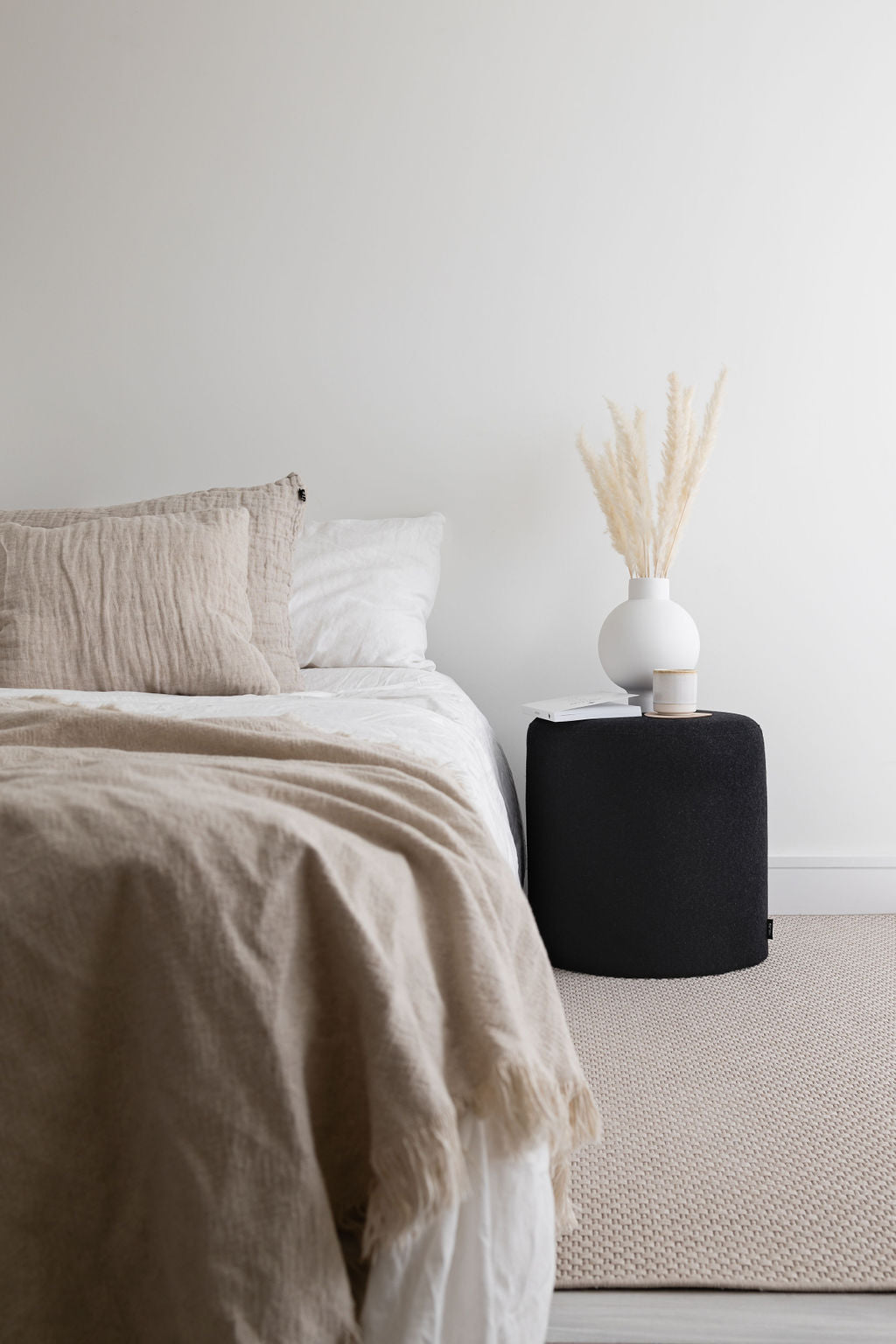 Folk Pouf Tall Wool