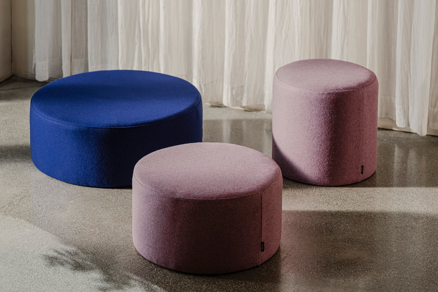 Folk Pouf Tall Wool