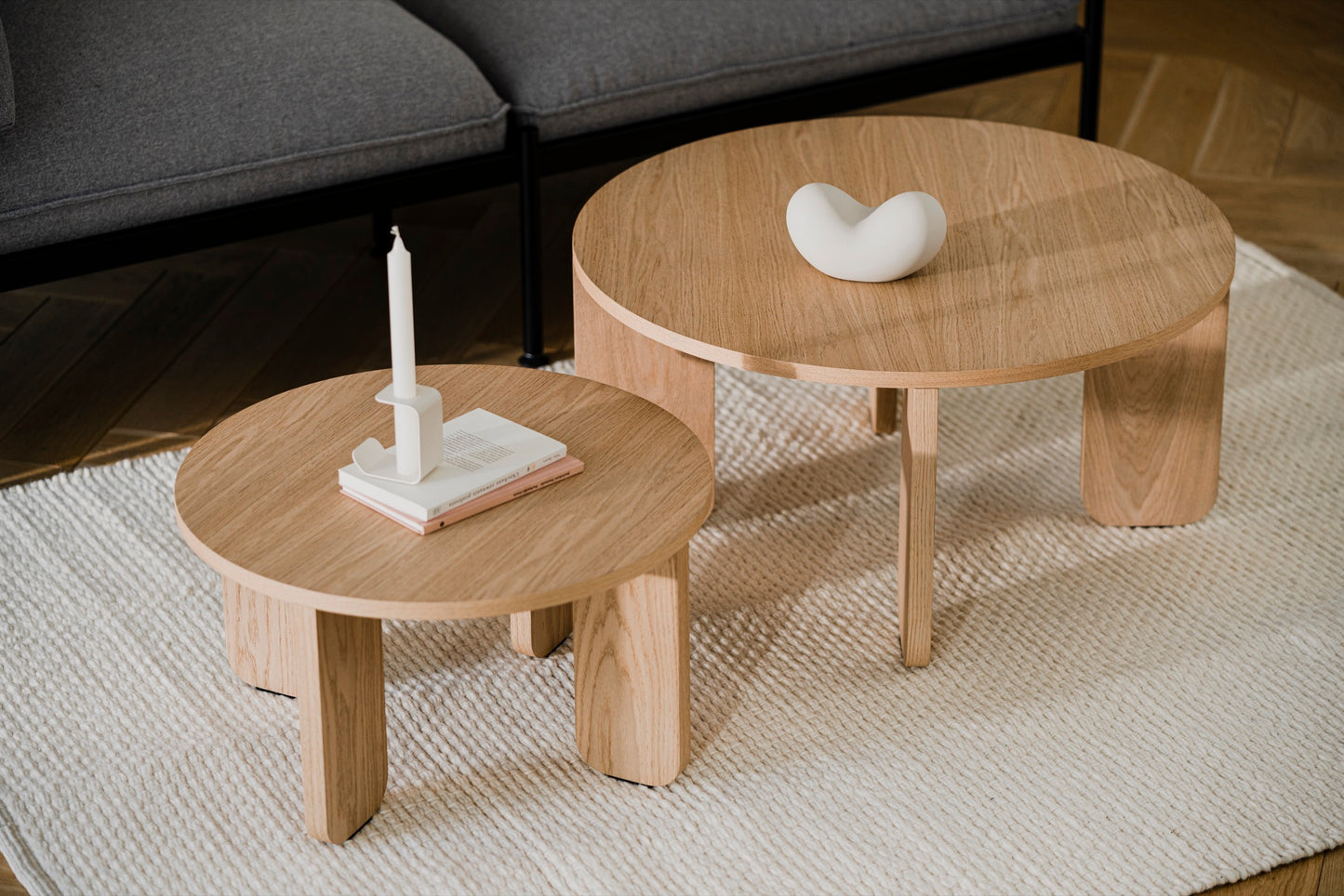 Kuvu Oak Coffee Table - Nest of Tables