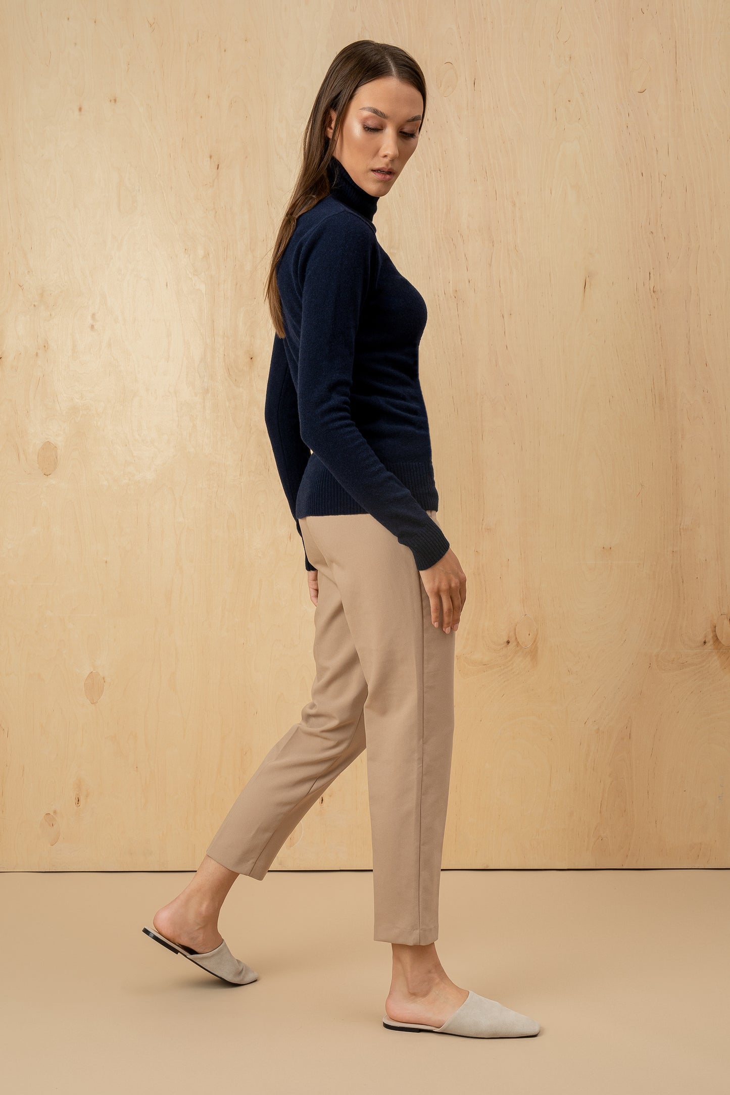 Wool Turtleneck Navy Blue