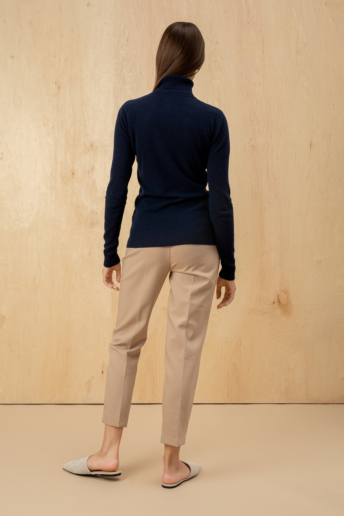 Wool Turtleneck Navy Blue