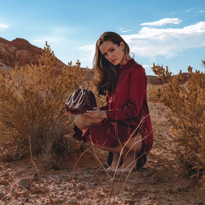 Vegan Cactus Leather Clutch- large