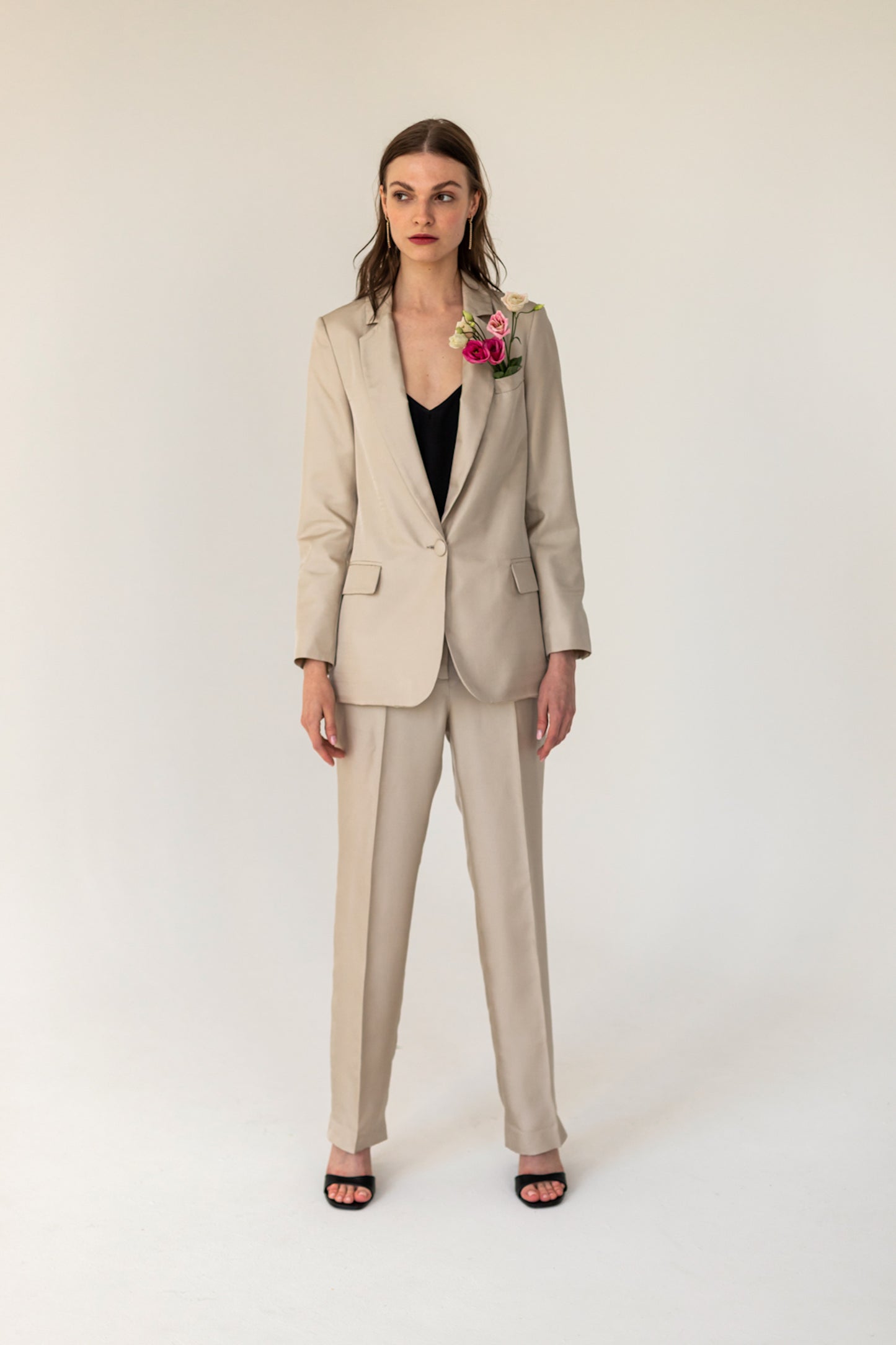 Champagne Silk Blazer
