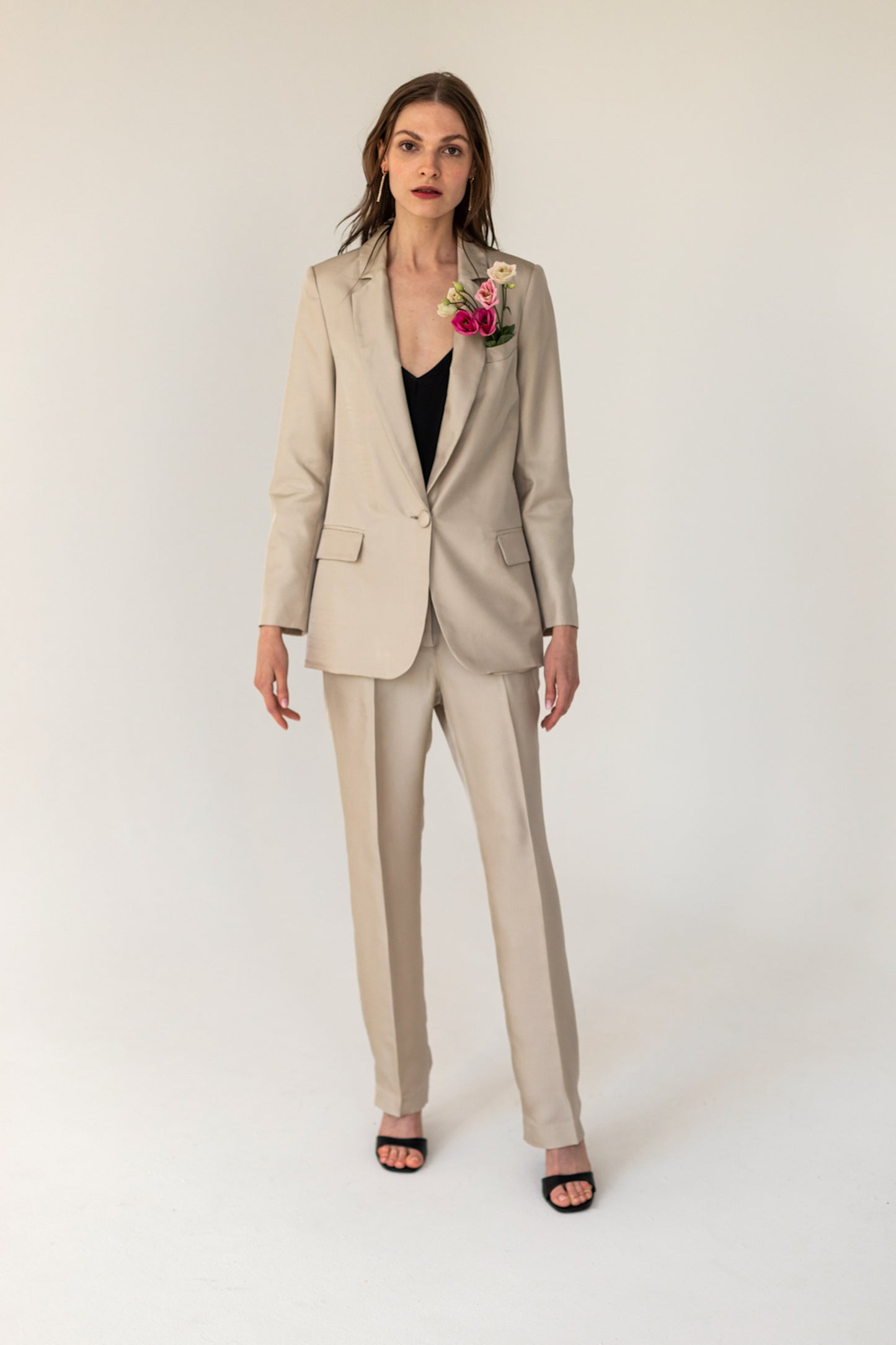 Champagne Silk Blazer