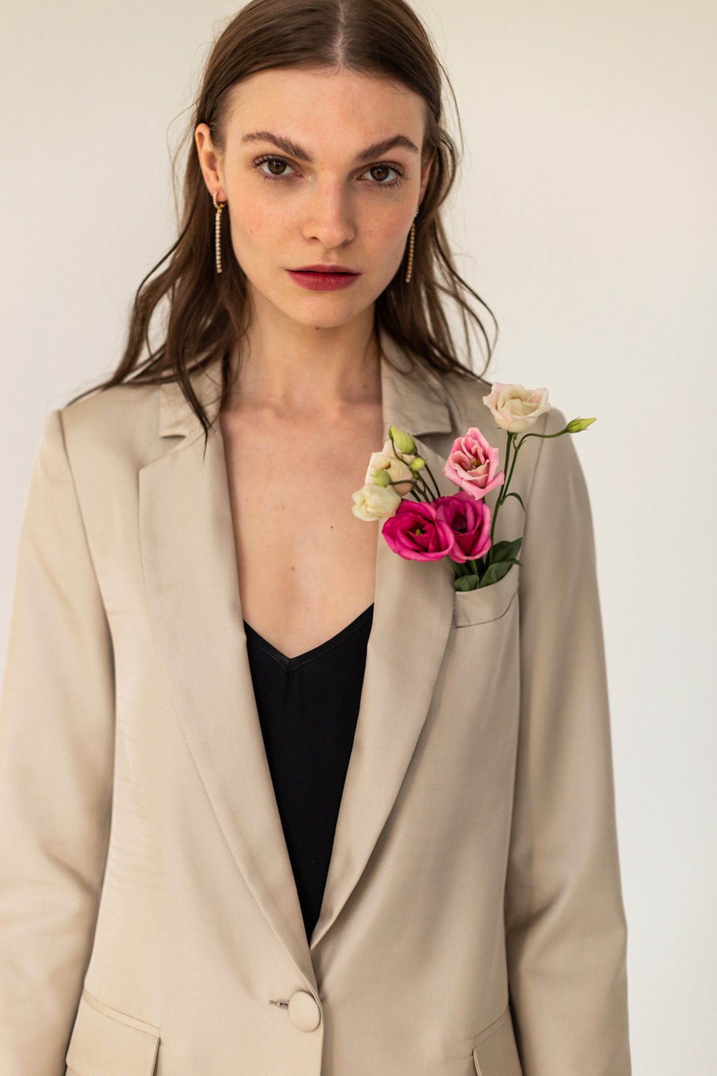 Champagne Silk Blazer