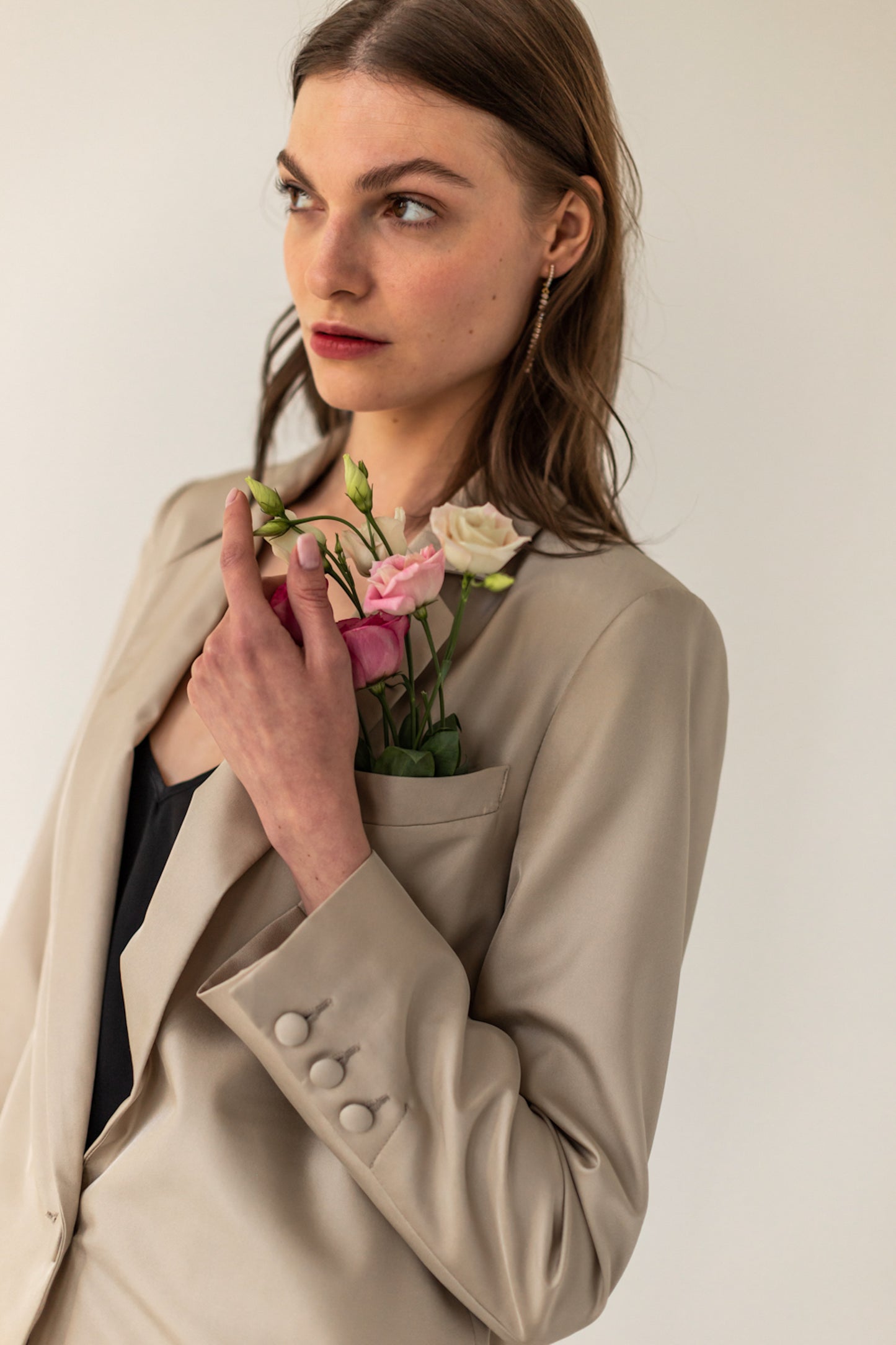 Champagne Silk Blazer