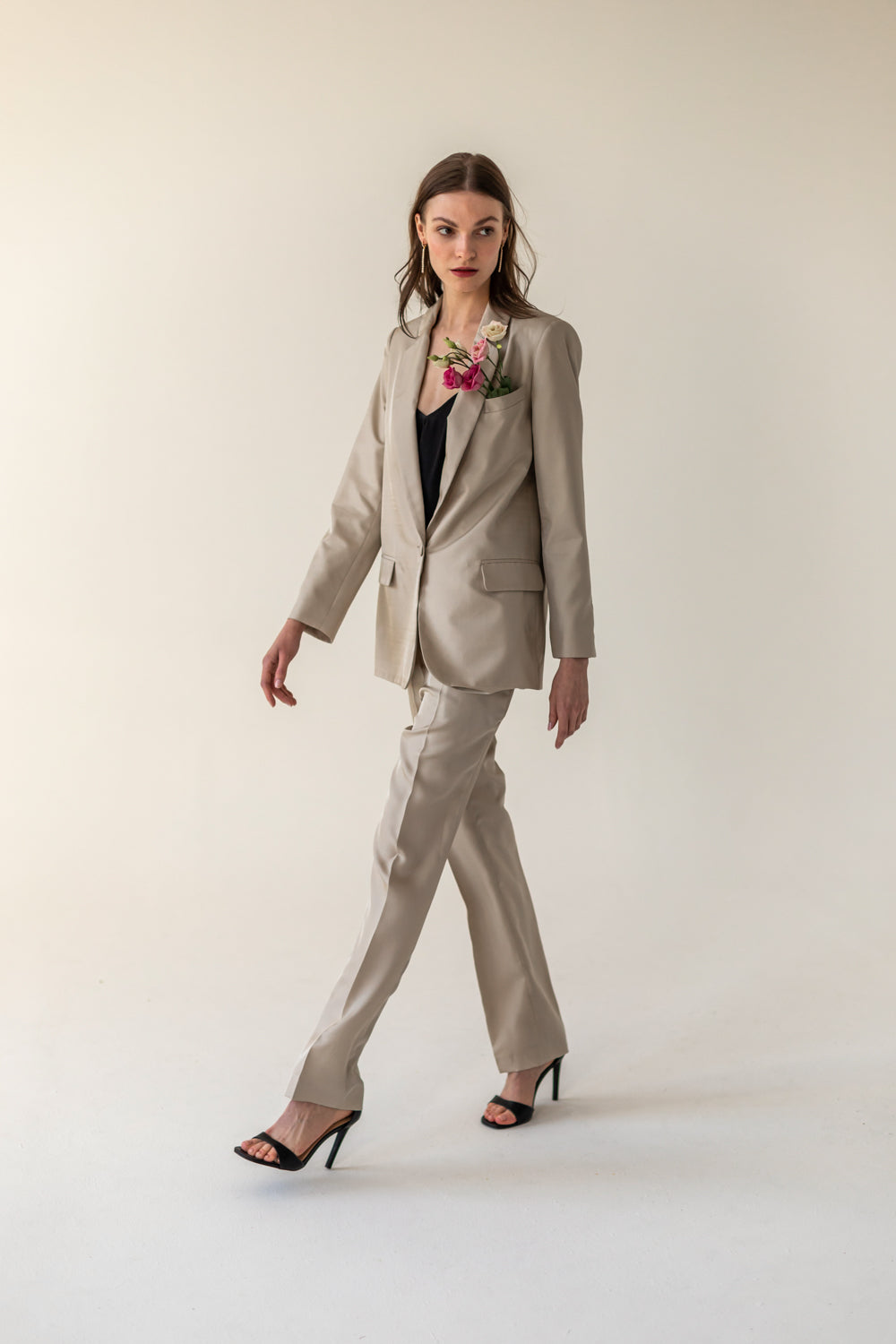 Champagne Silk Blazer