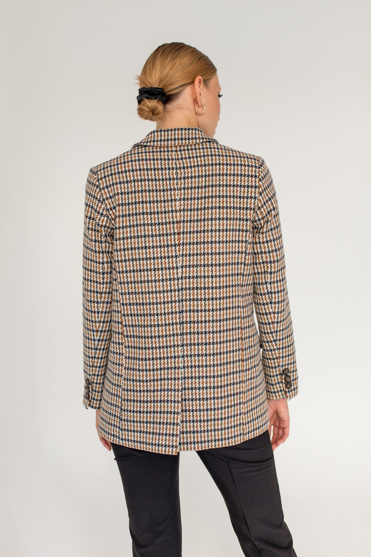 Vogue Checkered Wool Blazer