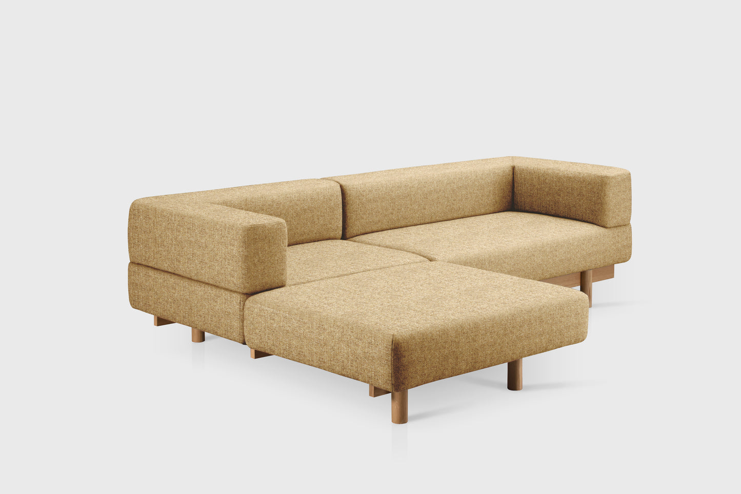 Alchemist Sofa with Chaise Longue - Recycled Wool - Decoma Granola