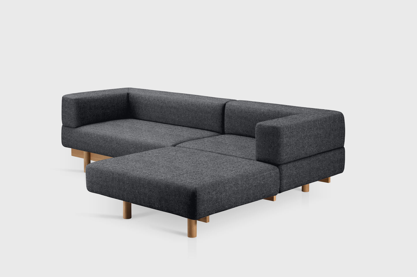 Alchemist Sofa with Chaise Longue - Recycled Wool - Decoma Granola